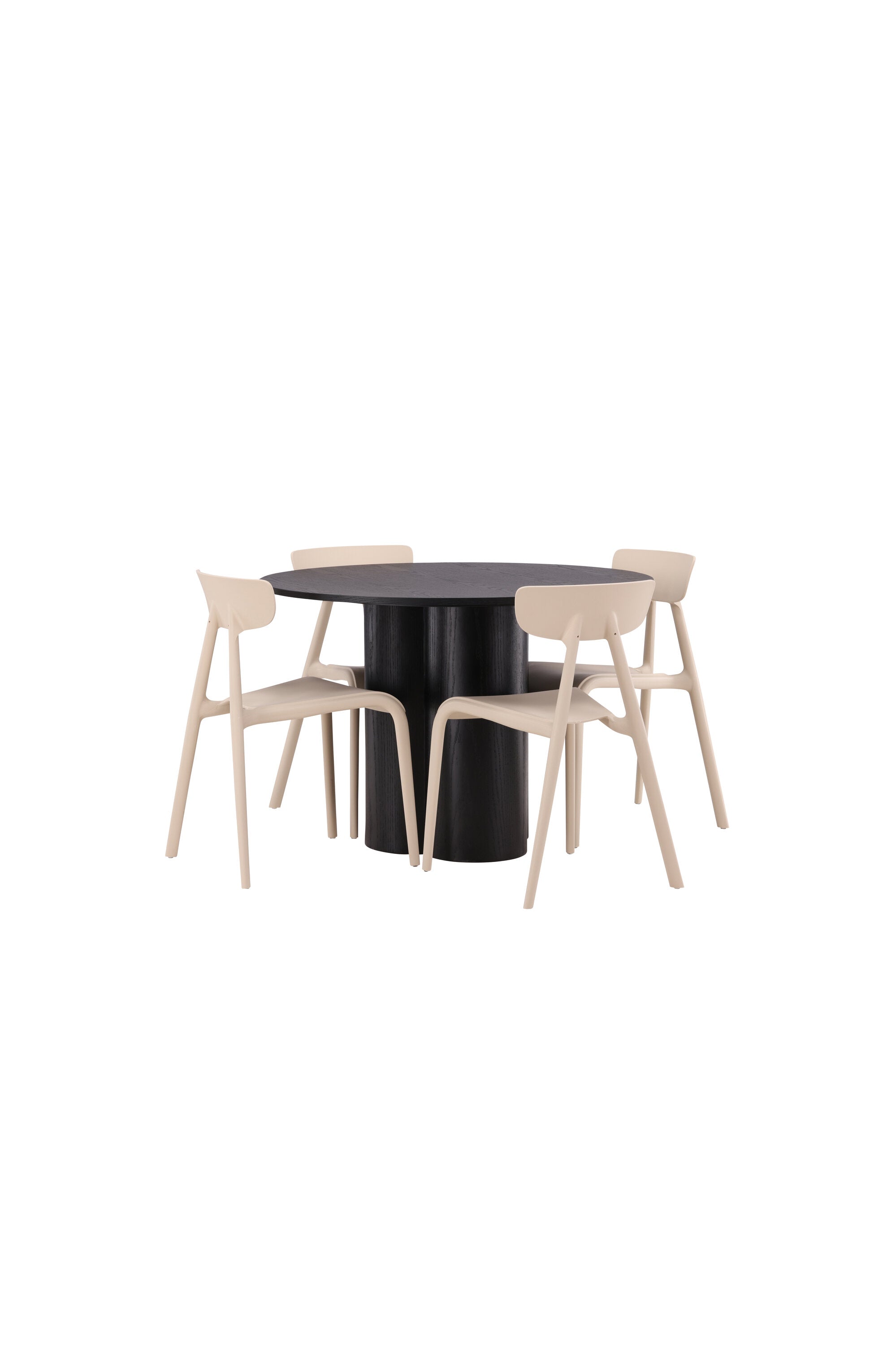 Olivia Esszimmer Set + Ursholmen ⌀110cm/4St. in Beige präsentiert im Onlineshop von KAQTU Design AG. Esszimmerset ist von Venture Home