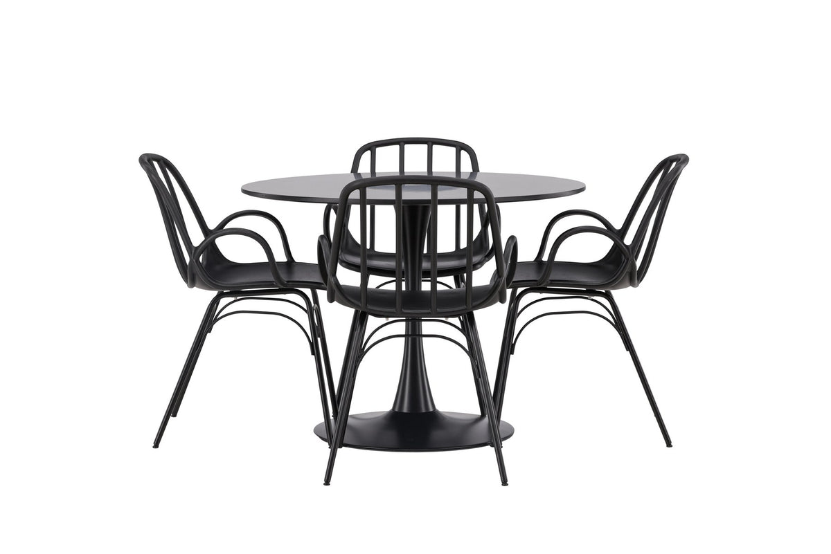 Ensemble de salle à manger Glade + Dyrön ⌀100cm/4pcs.