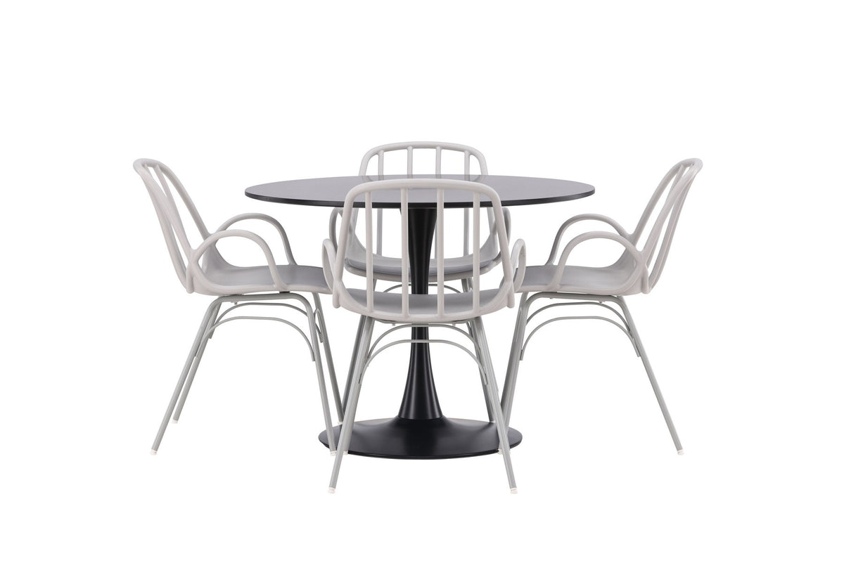 Ensemble de salle à manger Glade + Dyrön ⌀100cm/4pcs.