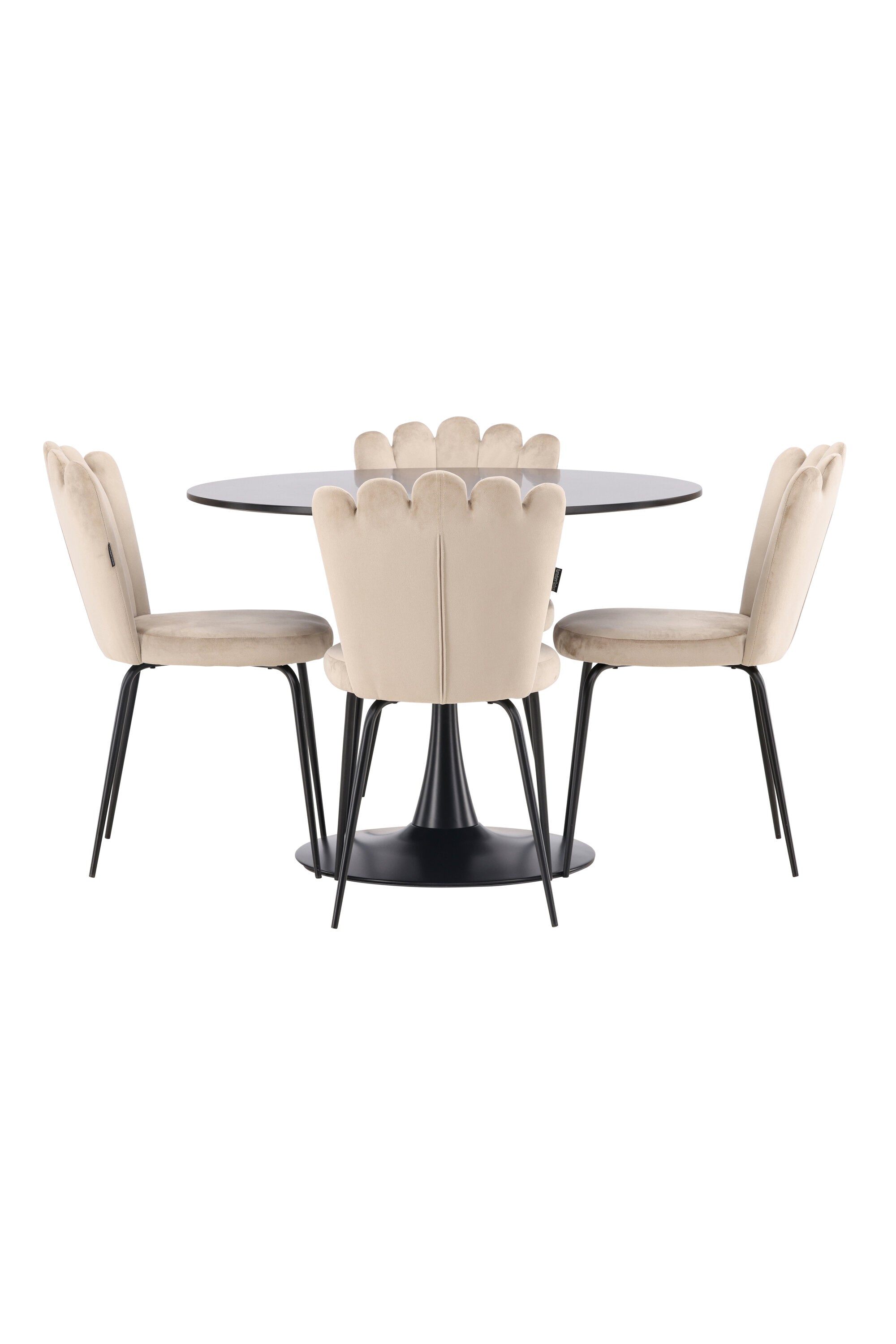 Glade Esszimmerset + Limhamn ⌀100cm/4St. in Beige präsentiert im Onlineshop von KAQTU Design AG. Esszimmerset ist von Venture Home