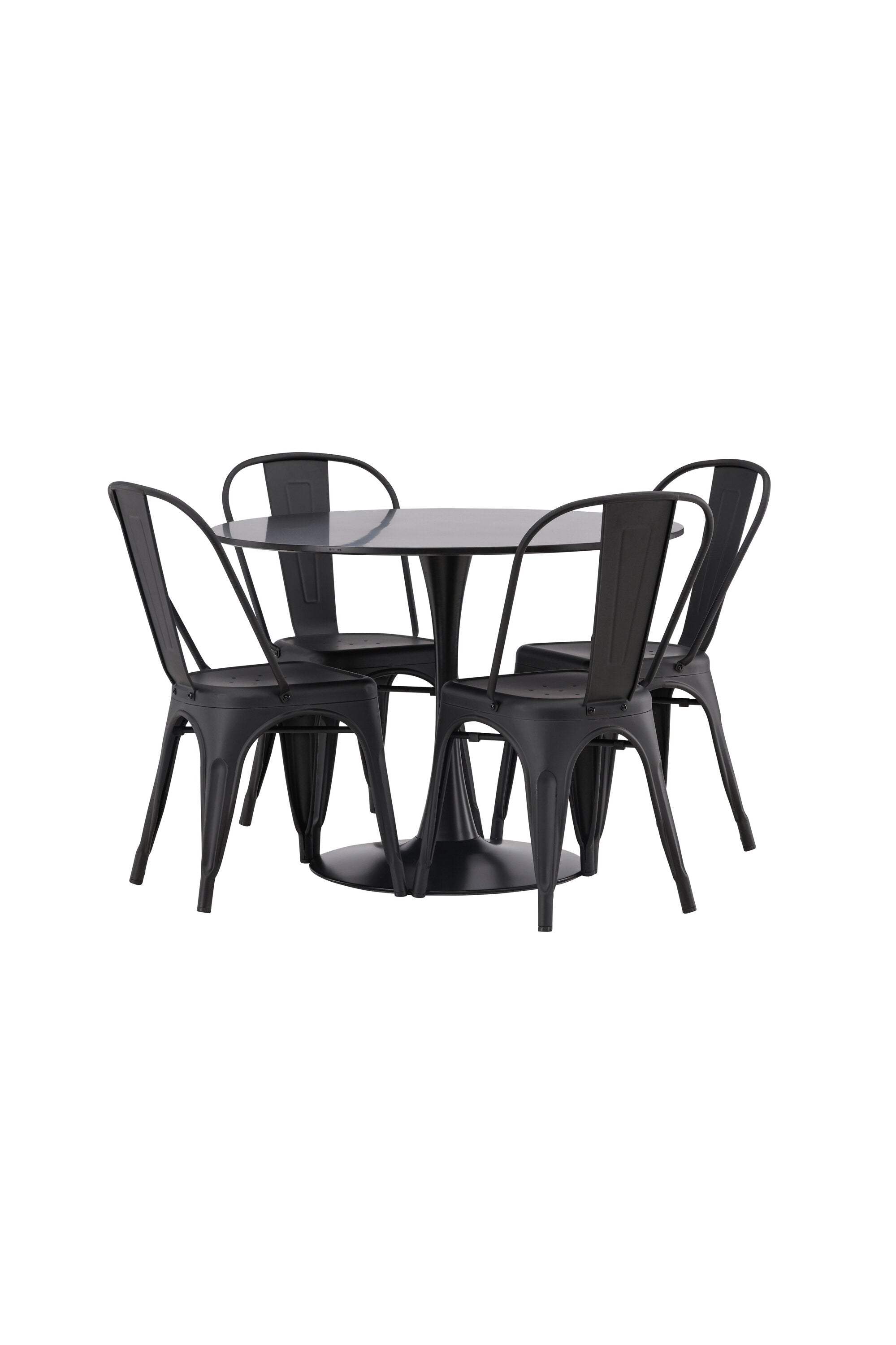 Glade Esszimmerset + Tempe ⌀100cm/4St. in Schwarz präsentiert im Onlineshop von KAQTU Design AG. Esszimmerset ist von Venture Home