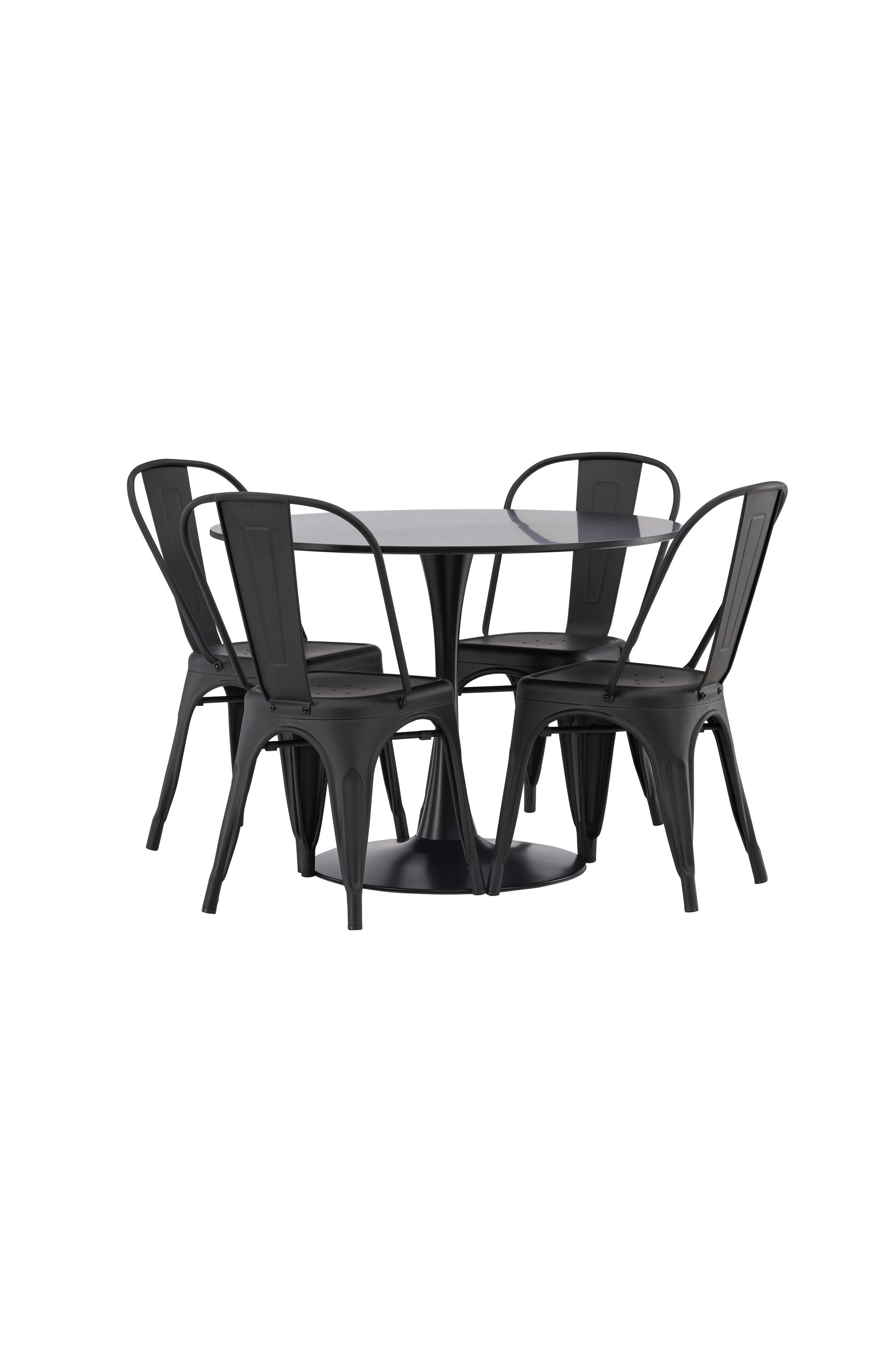 Glade Esszimmerset + Tempe ⌀100cm/4St. in Schwarz präsentiert im Onlineshop von KAQTU Design AG. Esszimmerset ist von Venture Home