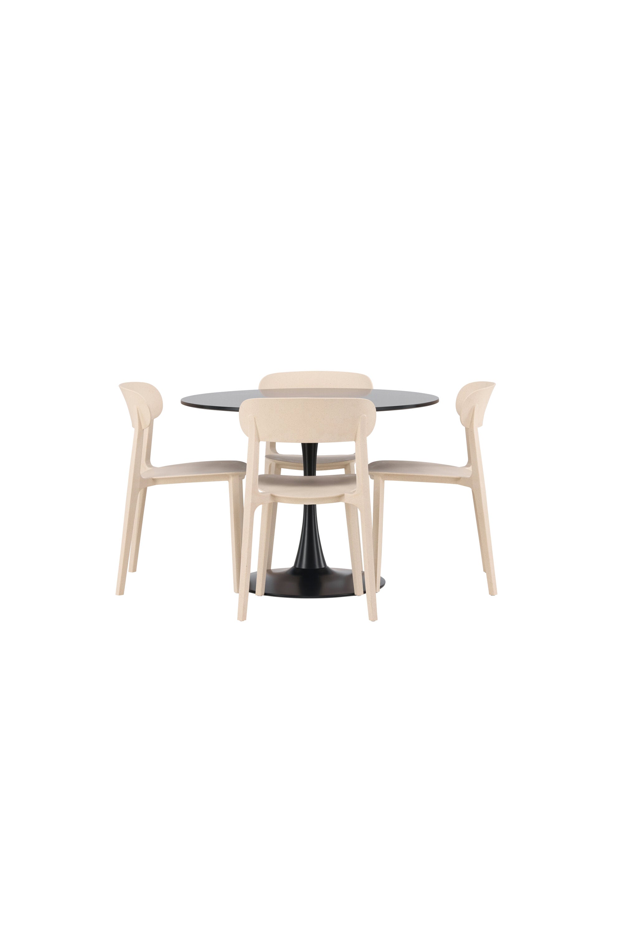 Glade Esszimmerset + Astol ⌀100cm/4St. in Beige präsentiert im Onlineshop von KAQTU Design AG. Esszimmerset ist von Venture Home