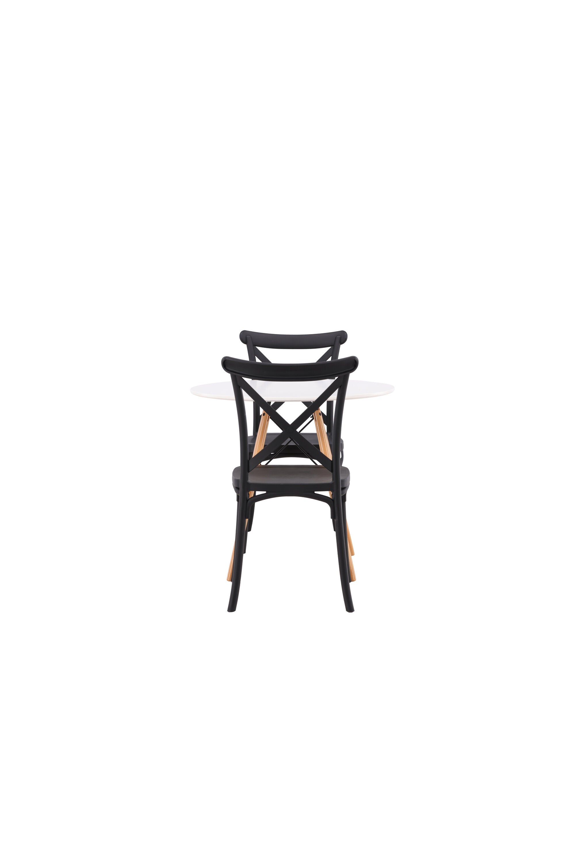 Danburi Esszimmerset + Crosett ⌀60cm/2St. in Schwarz präsentiert im Onlineshop von KAQTU Design AG. Esszimmerset ist von Venture Home