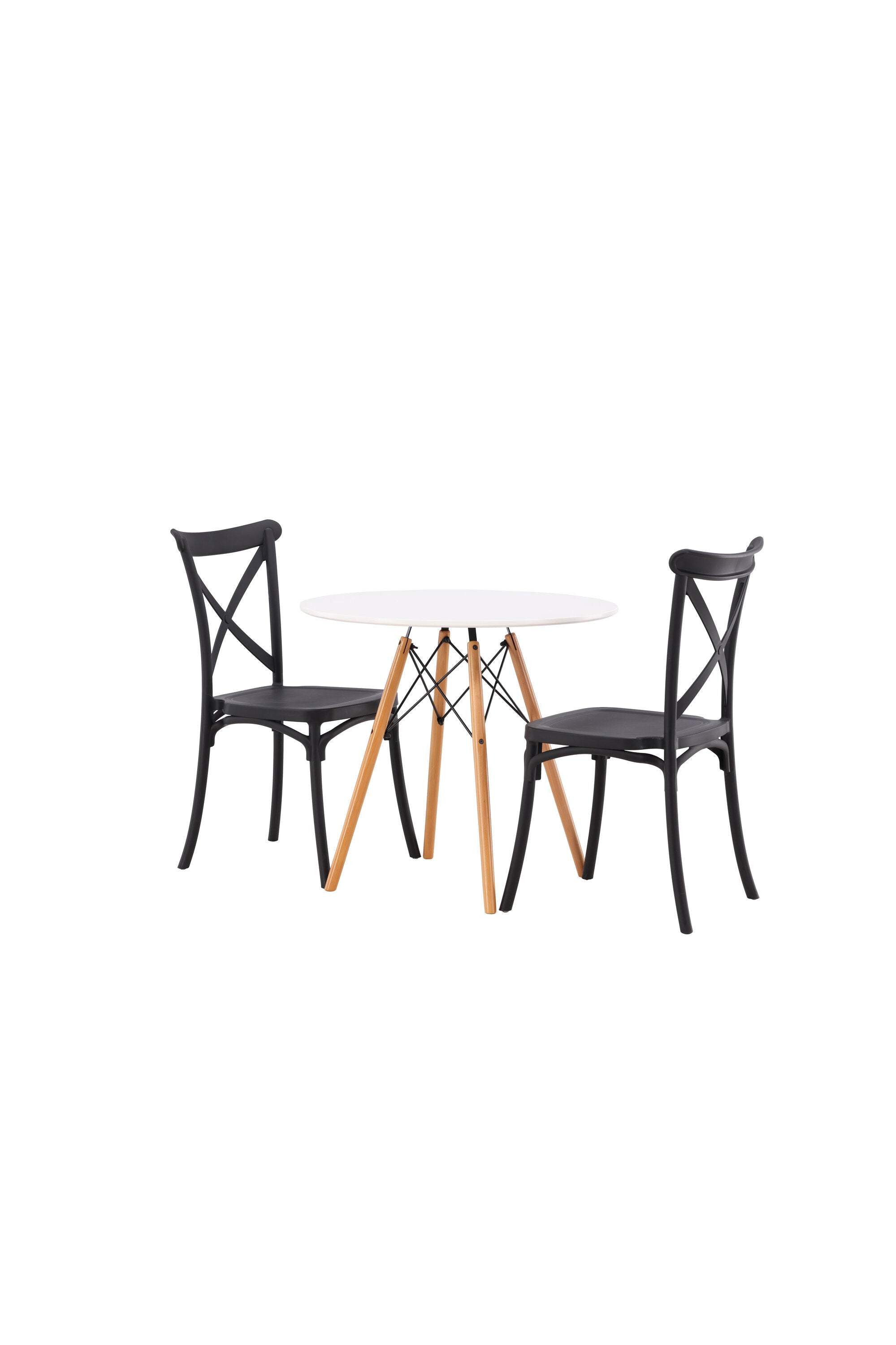 Danburi Esszimmerset + Crosett ⌀60cm/2St. in Schwarz präsentiert im Onlineshop von KAQTU Design AG. Esszimmerset ist von Venture Home