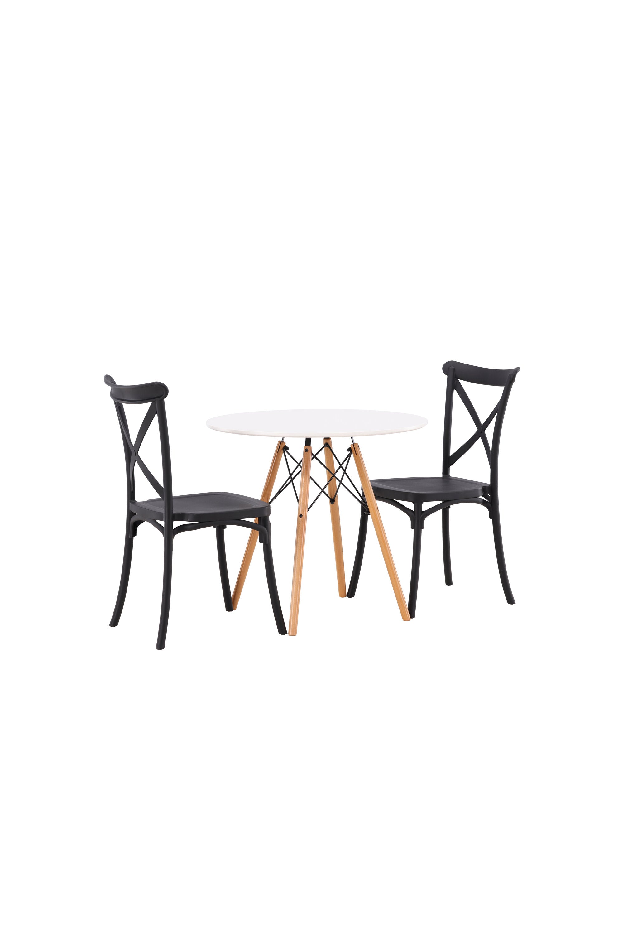 Danburi Esszimmerset + Crosett ⌀60cm/2St. in Schwarz präsentiert im Onlineshop von KAQTU Design AG. Esszimmerset ist von Venture Home