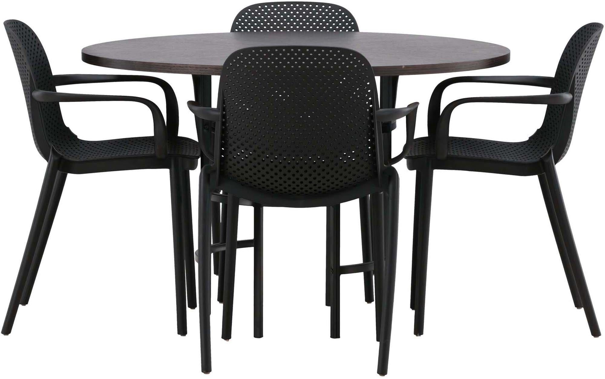 Esszimmerset Copenhagen + Baltimore: Eleganter runder Tisch und komfortable Stühle schaffen eine stilvolle Atmosphäre für gesellige Momente.
