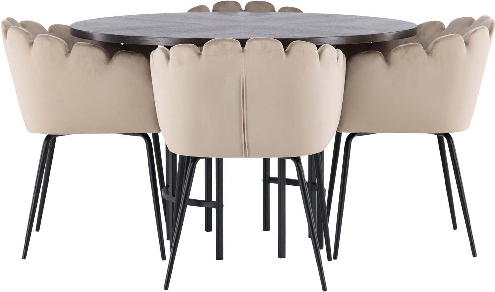 Stilvolles Esszimmerset Copenhagen + Limhamn: Moderner Tisch und elegante Stühle für gesellige Abende und gemütliche Mahlzeiten.