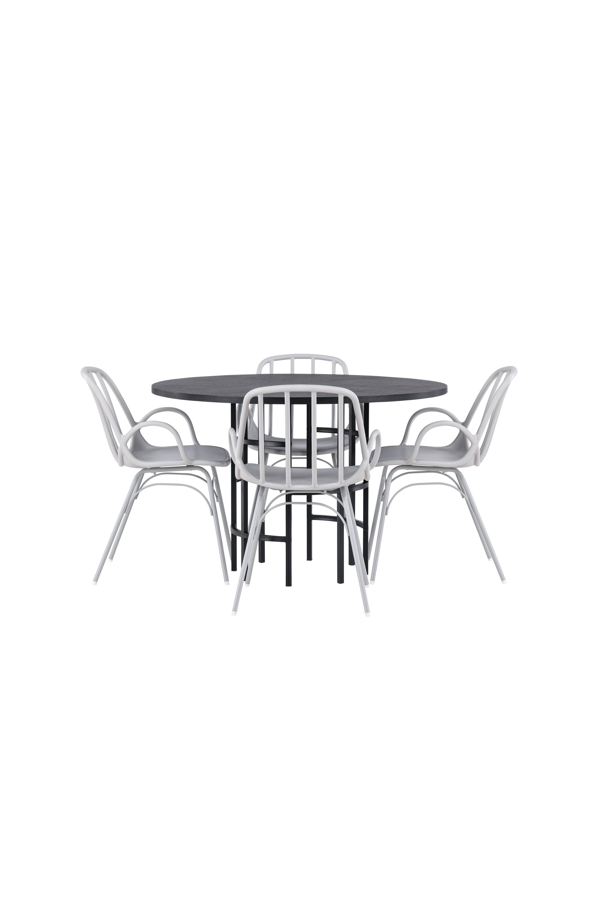 Copenhagen Esszimmerset + Dyrön ⌀115cm/4St. in Greige präsentiert im Onlineshop von KAQTU Design AG. Esszimmerset ist von Venture Home
