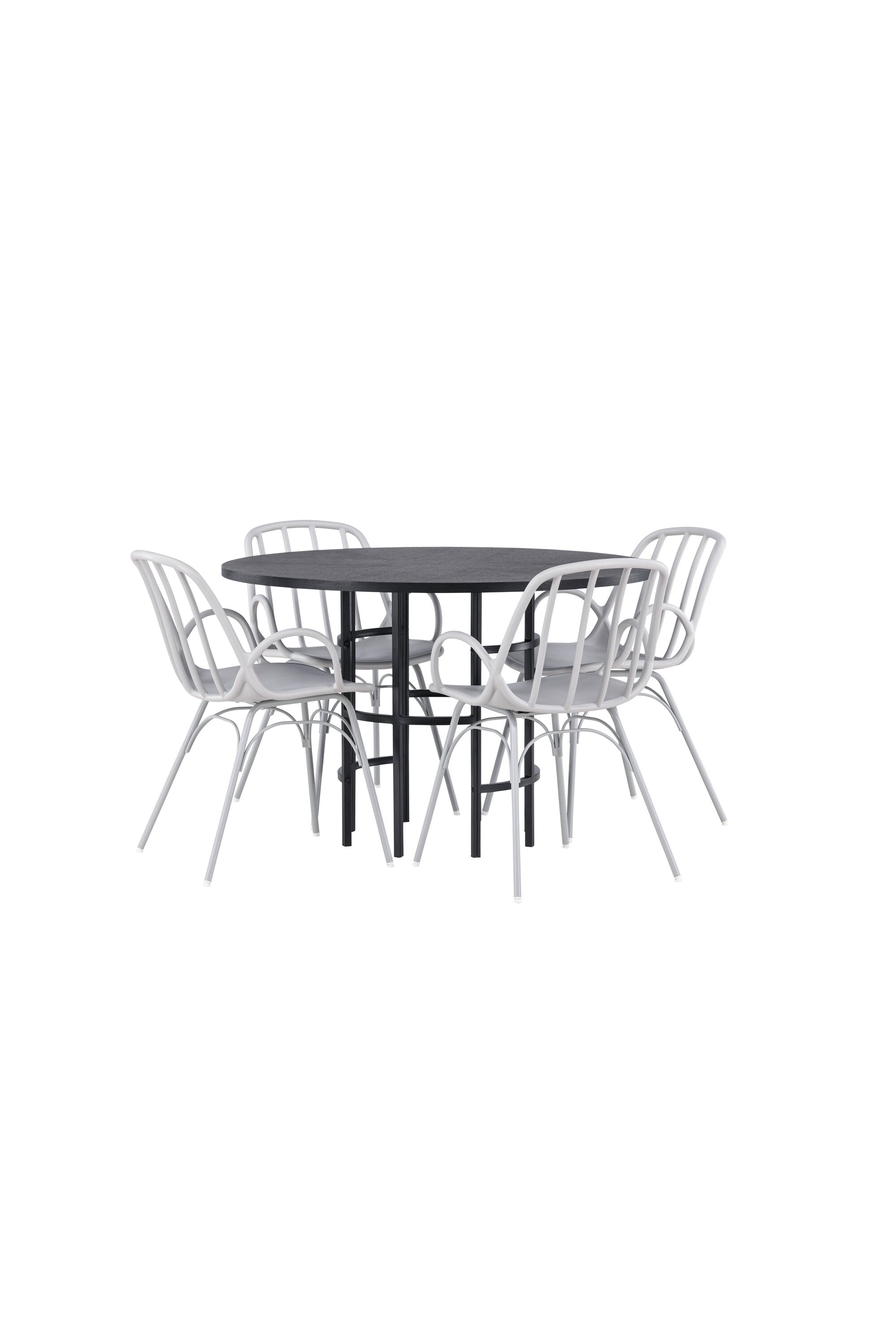 Copenhagen Esszimmerset + Dyrön ⌀115cm/4St. in Greige präsentiert im Onlineshop von KAQTU Design AG. Esszimmerset ist von Venture Home