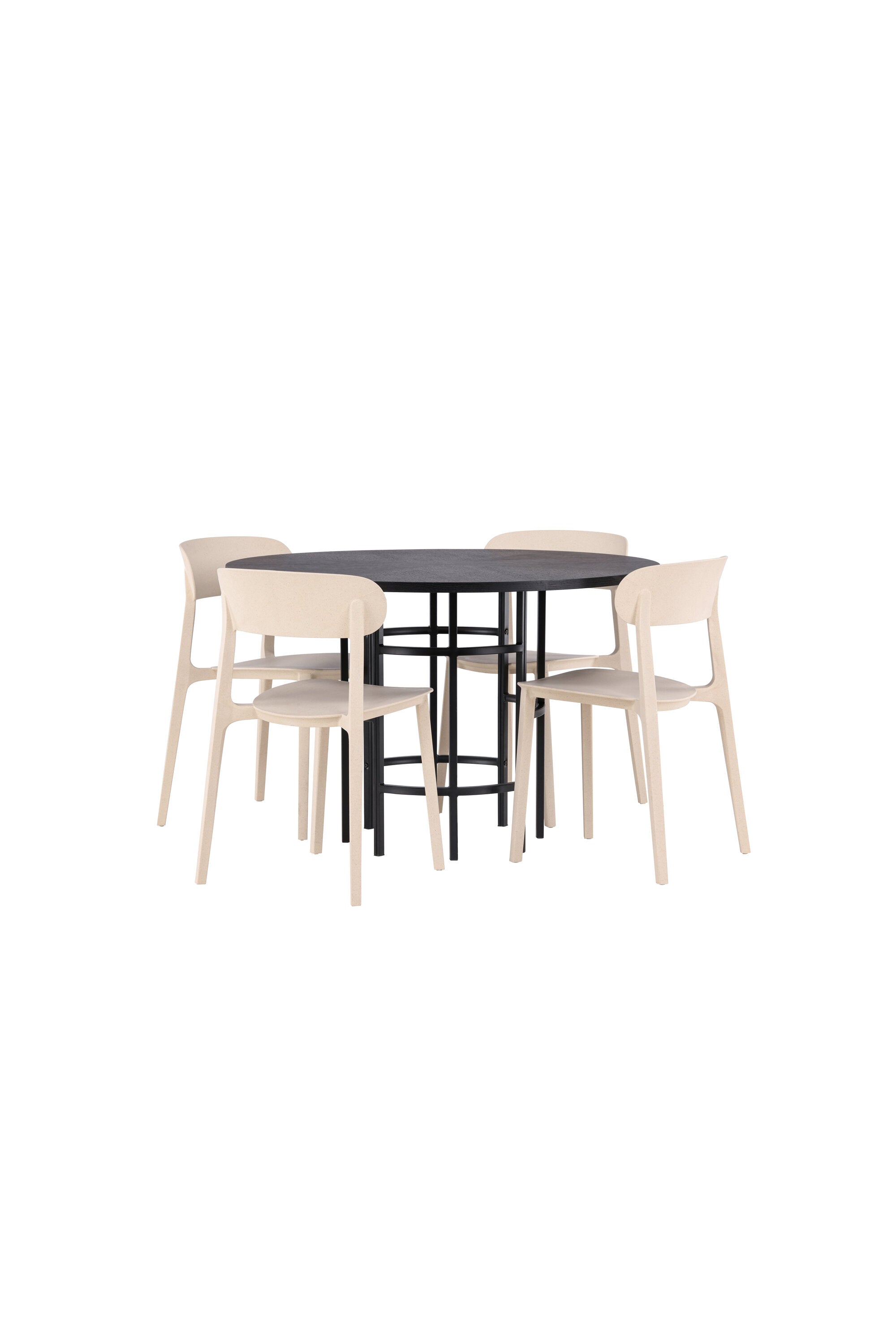 Esszimmerset Copenhagen + Astol ⌀115cm/4St. in Beige präsentiert im Onlineshop von KAQTU Design AG. Esszimmerset ist von Venture Home