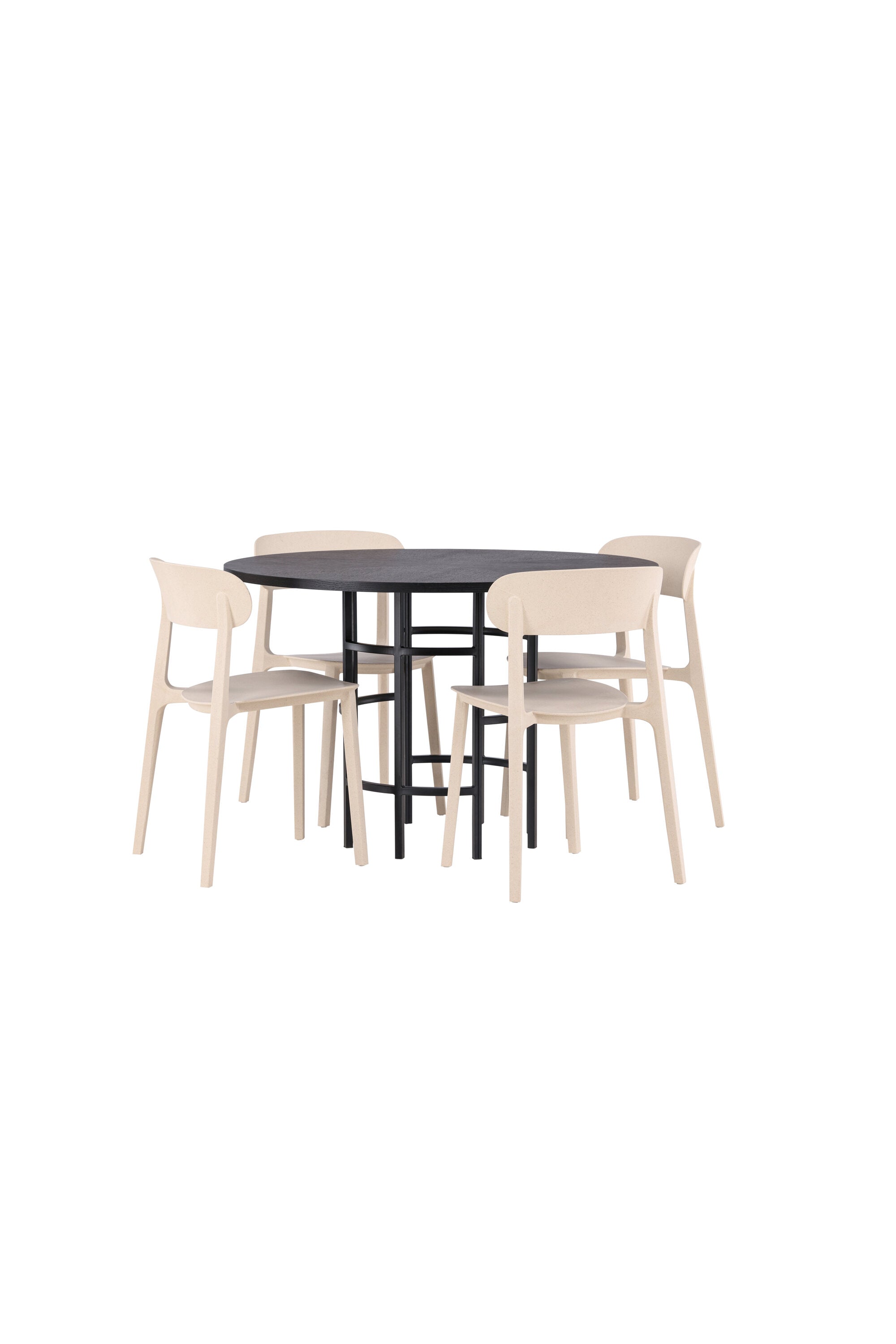Esszimmerset Copenhagen + Astol ⌀115cm/4St. in Beige präsentiert im Onlineshop von KAQTU Design AG. Esszimmerset ist von Venture Home