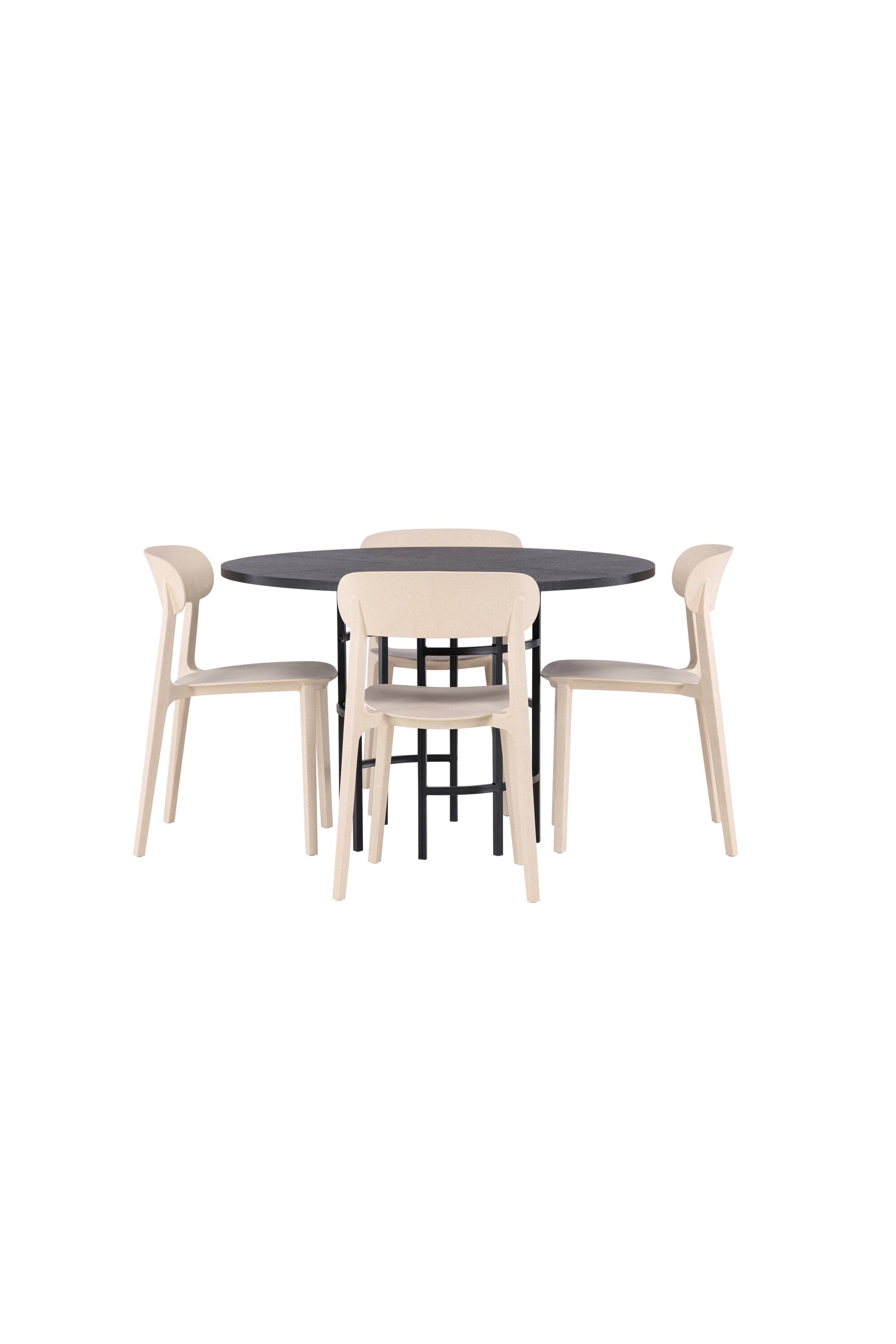Esszimmerset Copenhagen + Astol ⌀115cm/4St. in Beige präsentiert im Onlineshop von KAQTU Design AG. Esszimmerset ist von Venture Home