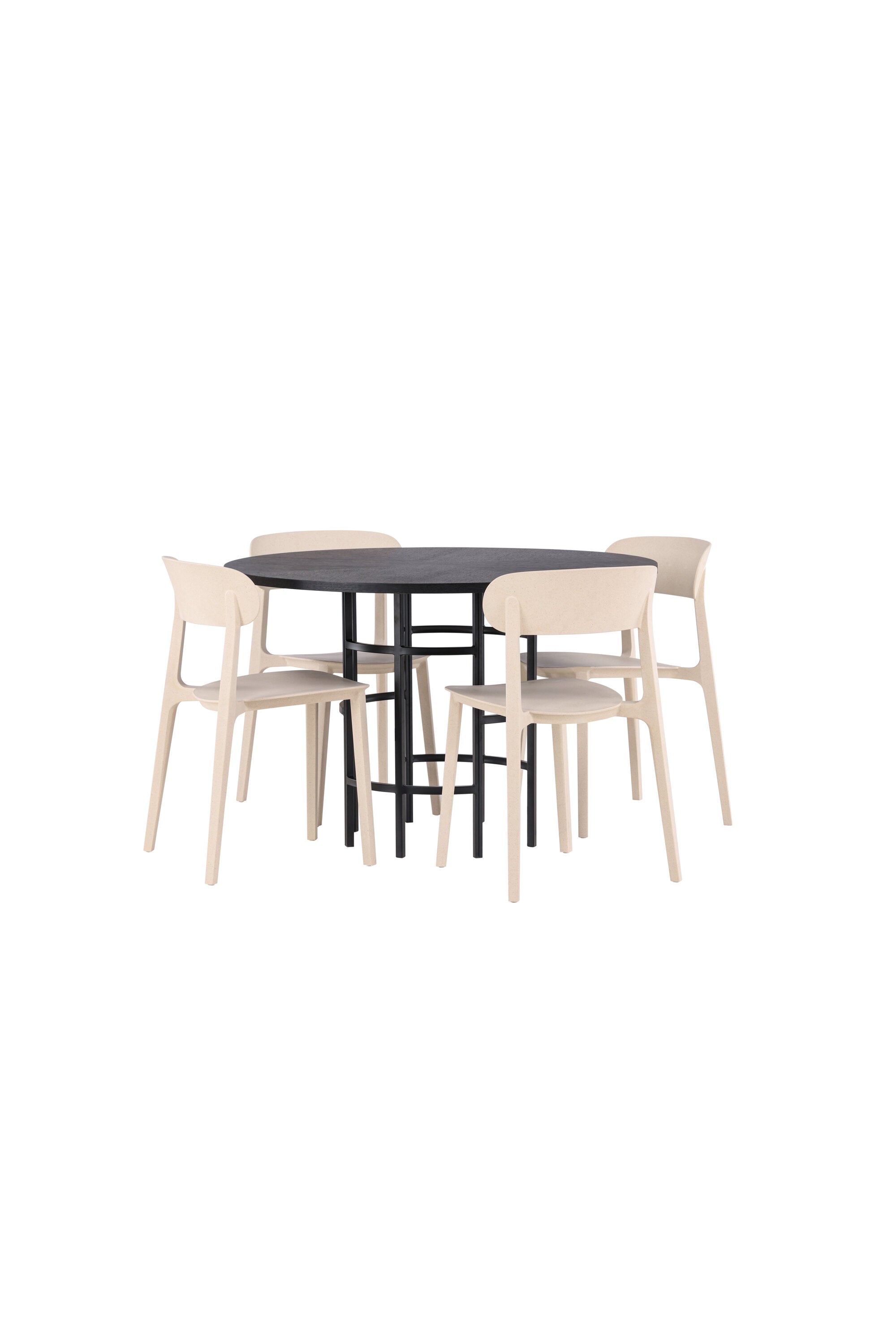 Esszimmerset Copenhagen + Astol ⌀115cm/4St. in Beige präsentiert im Onlineshop von KAQTU Design AG. Esszimmerset ist von Venture Home
