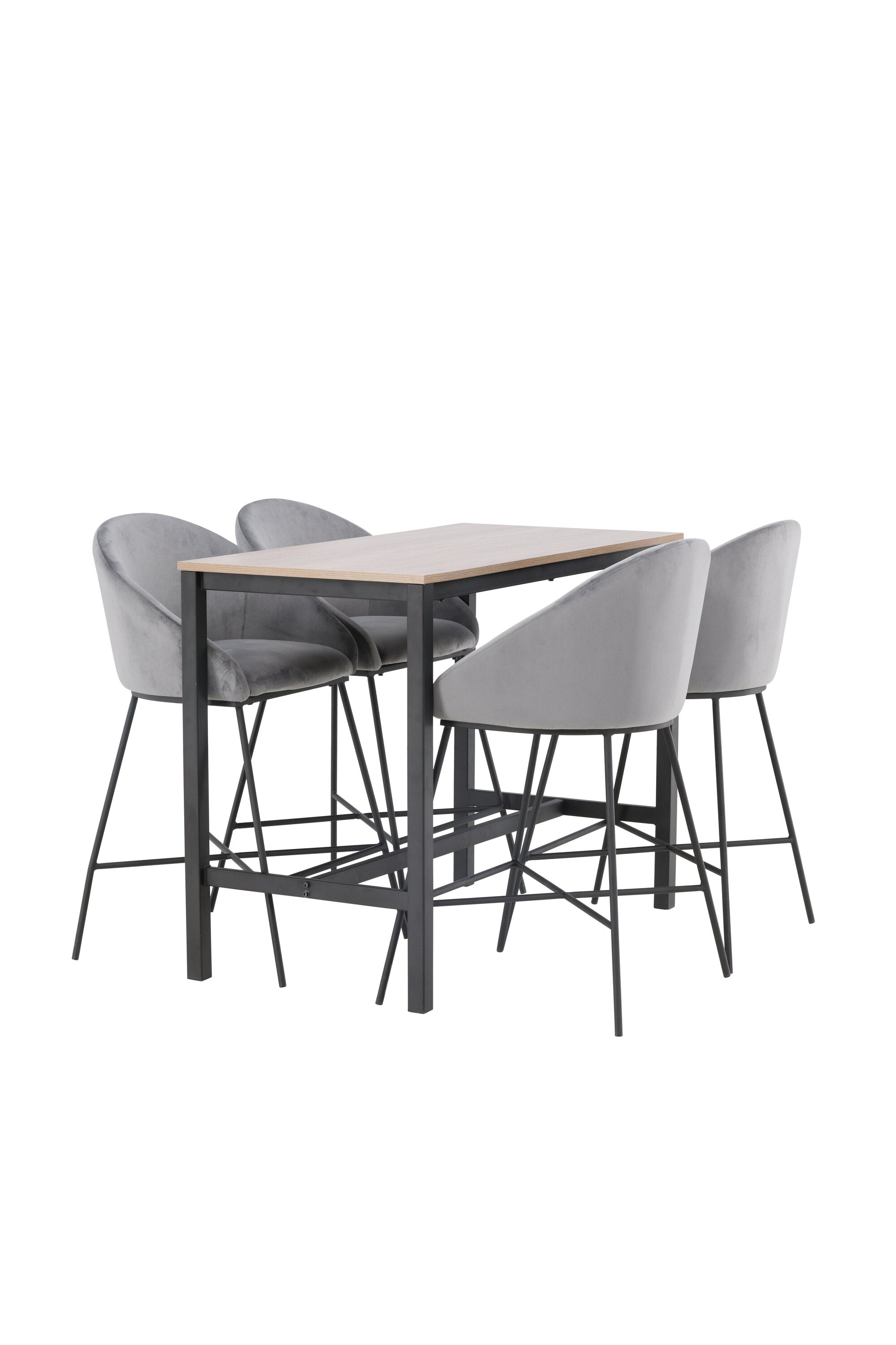 Camden Barset + Velvet 120cm/4St. in Schwarz, Dunkelgrau präsentiert im Onlineshop von KAQTU Design AG. Bartischset ist von Venture Home