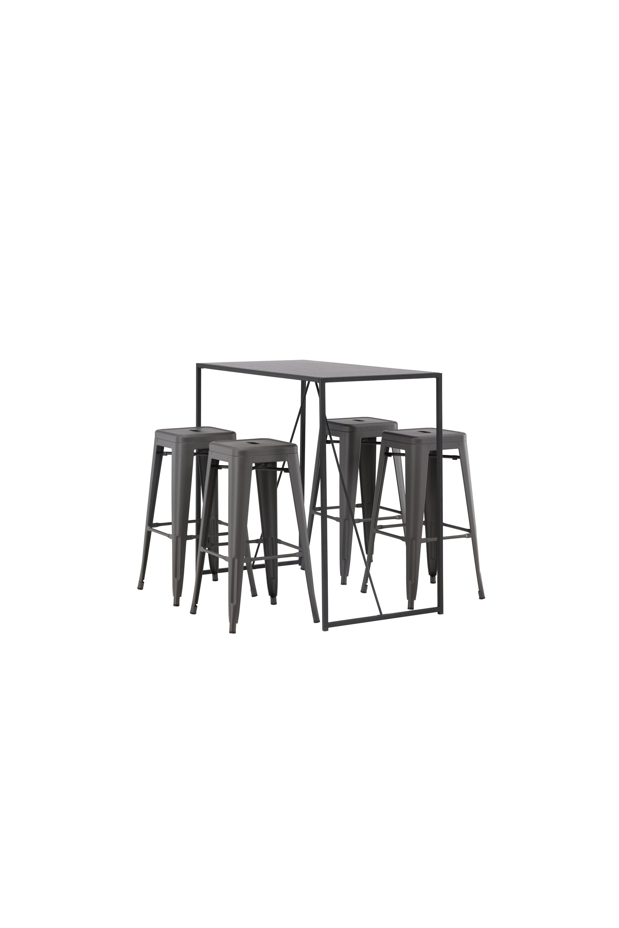 Brea Barset + Tempe 120cm/4St. in Dunkelgrau präsentiert im Onlineshop von KAQTU Design AG. Bartischset ist von Venture Home