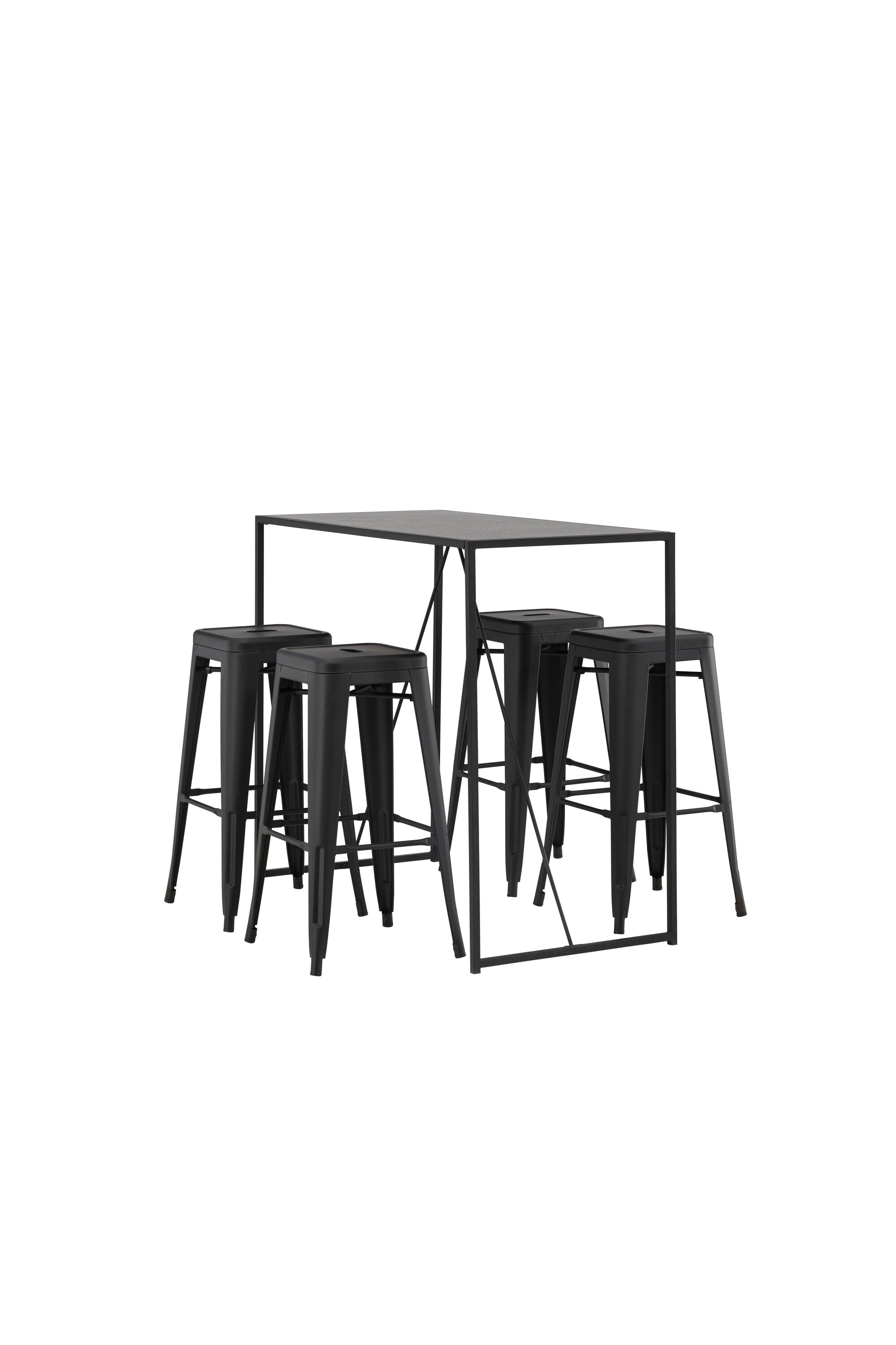 Brea Barset + Tempe 120cm/4St. in Schwarz präsentiert im Onlineshop von KAQTU Design AG. Bartischset ist von Venture Home