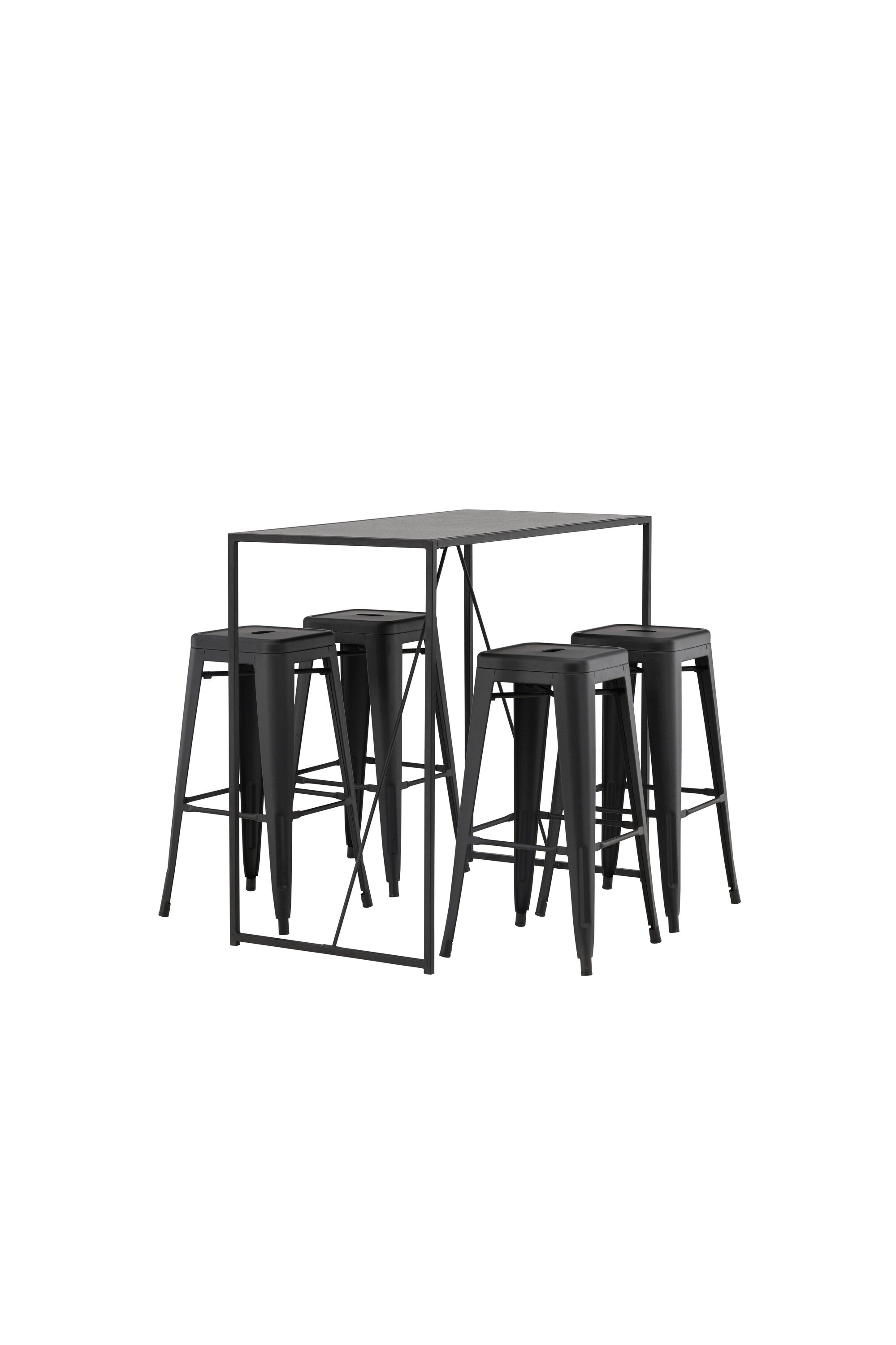 Brea Barset + Tempe 120cm/4St. in Schwarz präsentiert im Onlineshop von KAQTU Design AG. Bartischset ist von Venture Home