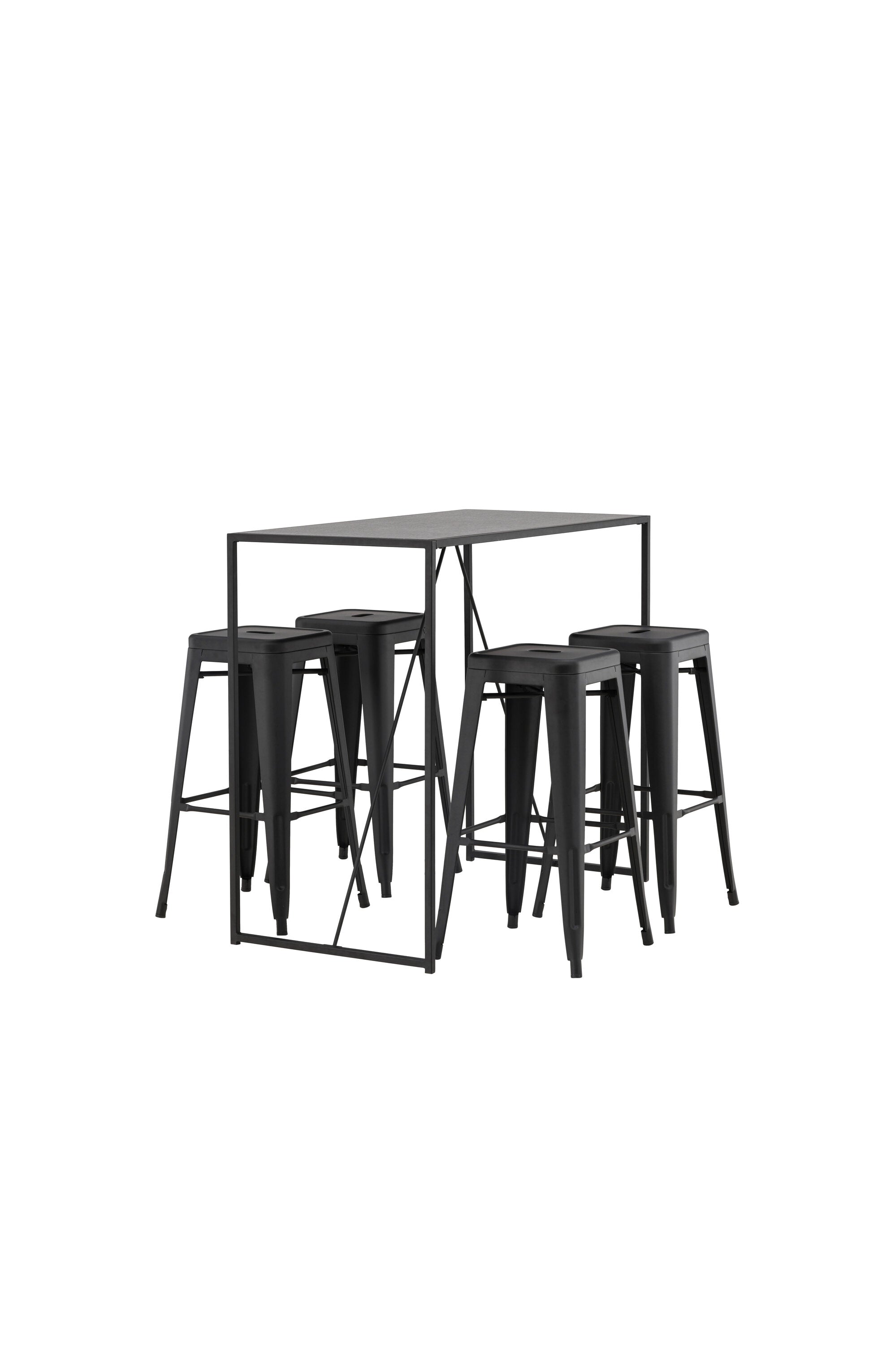Brea Barset + Tempe 120cm/4St. in Schwarz präsentiert im Onlineshop von KAQTU Design AG. Bartischset ist von Venture Home