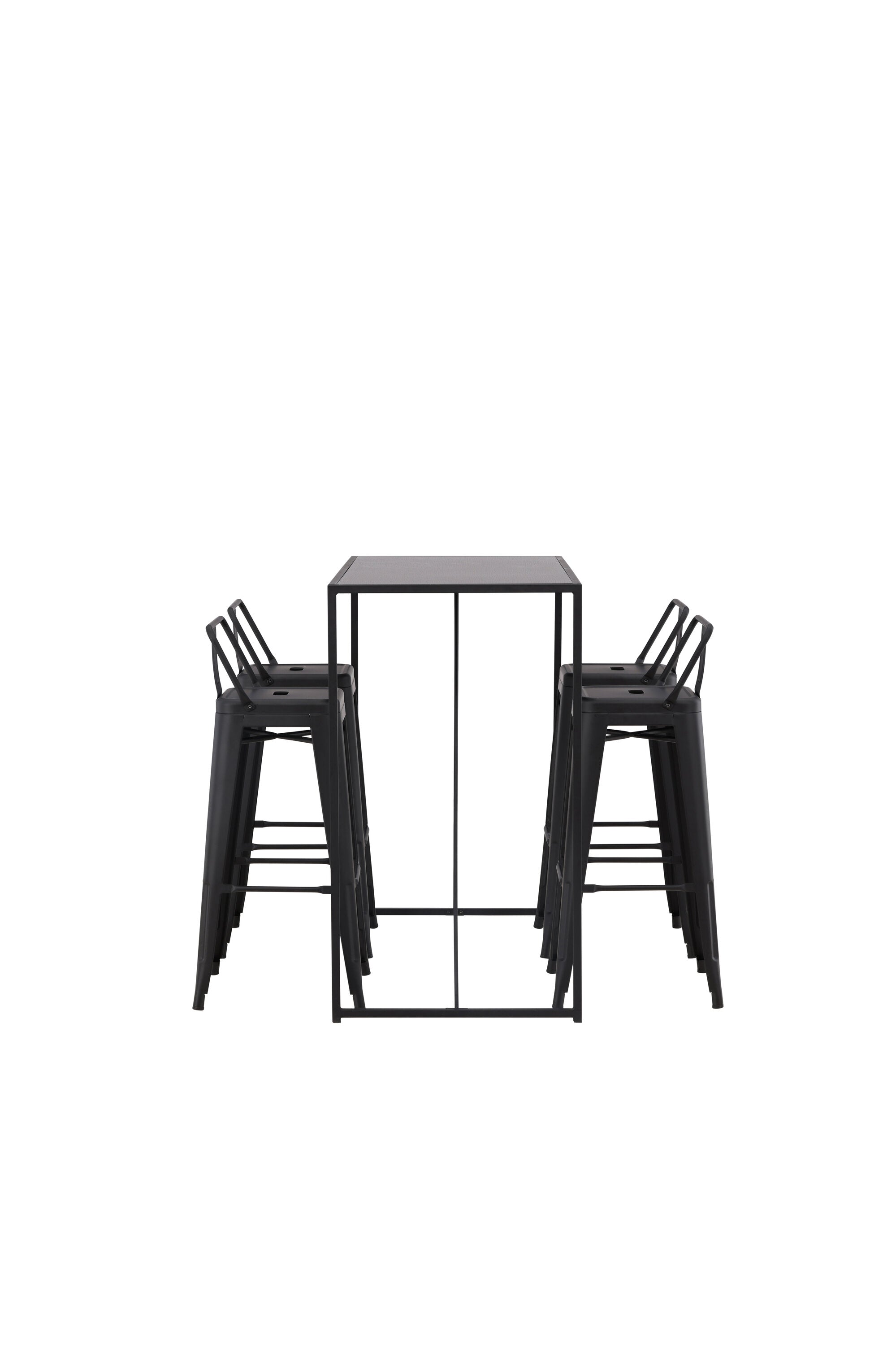 Brea Barset + Tempe Flat 120cm/4St. in Schwarz präsentiert im Onlineshop von KAQTU Design AG. Bartischset ist von Venture Home
