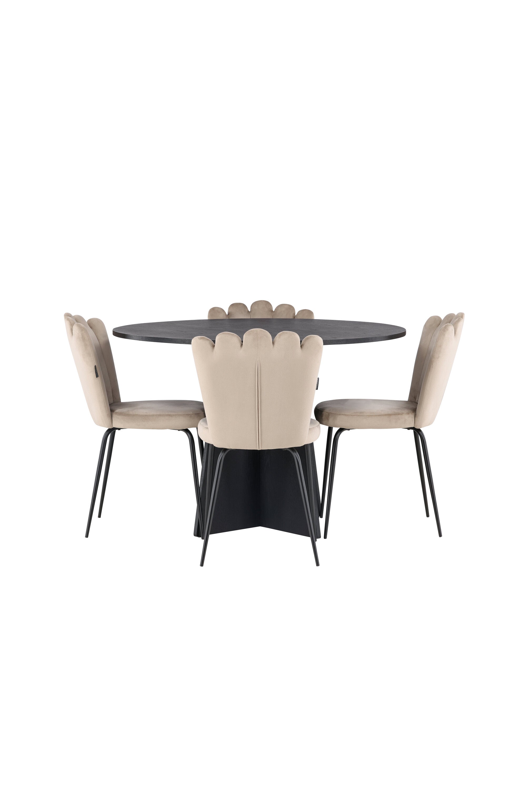 Bootcut Esszimmerset + Limhamn Light ⌀110cm/4St. in Beige präsentiert im Onlineshop von KAQTU Design AG. Esszimmerset ist von Venture Home