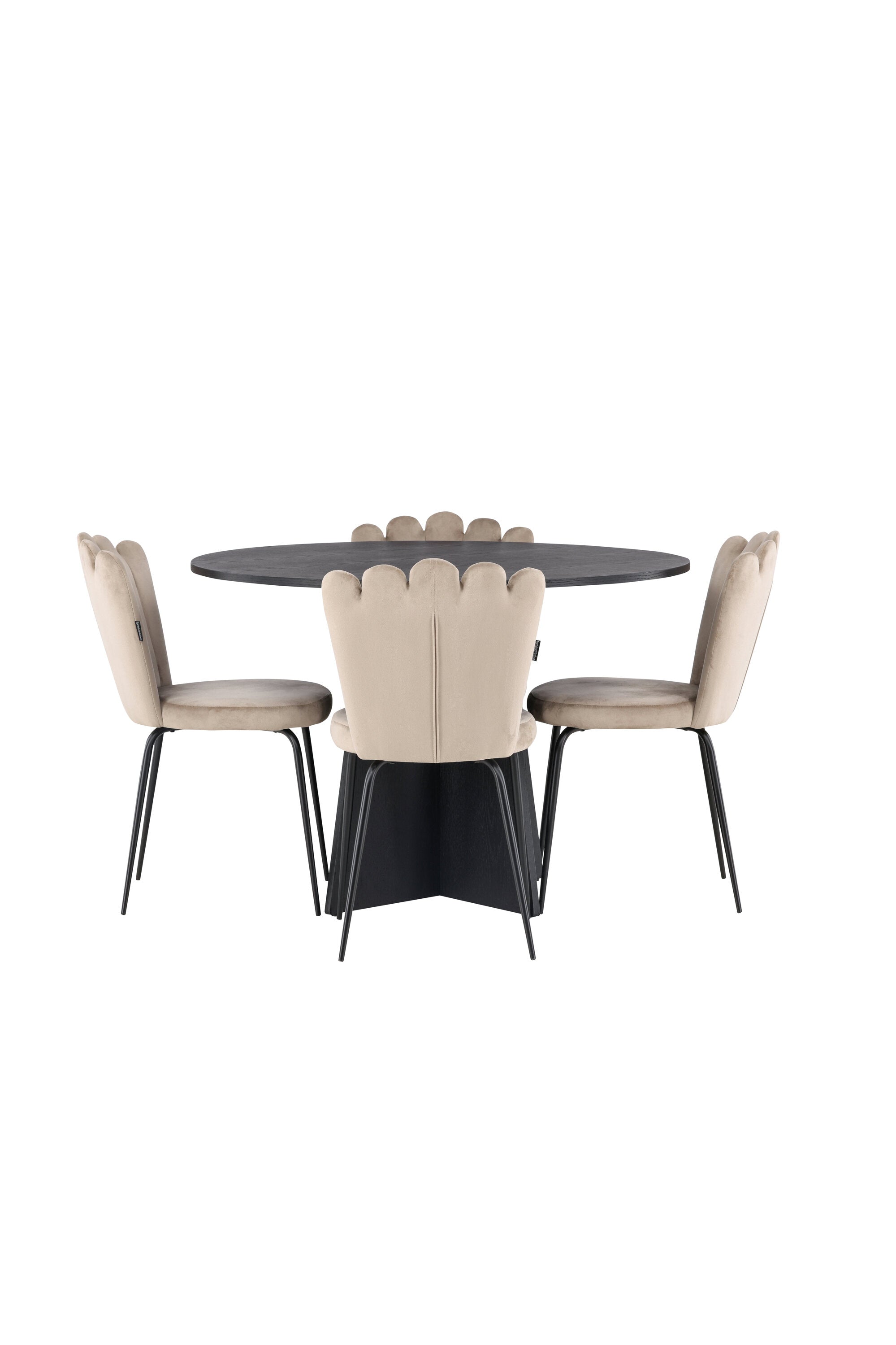 Bootcut Esszimmerset + Limhamn Light ⌀110cm/4St. in Beige präsentiert im Onlineshop von KAQTU Design AG. Esszimmerset ist von Venture Home