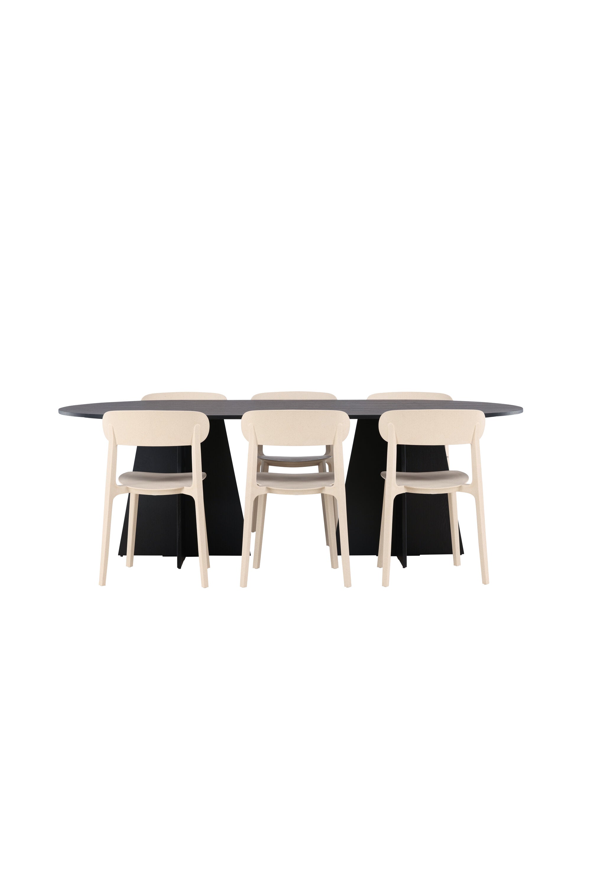 Bootcut Oval Esstisch + 6 x Åstol Esszimmerstuhl in  präsentiert im Onlineshop von KAQTU Design AG. Esszimmerset ist von Venture Home