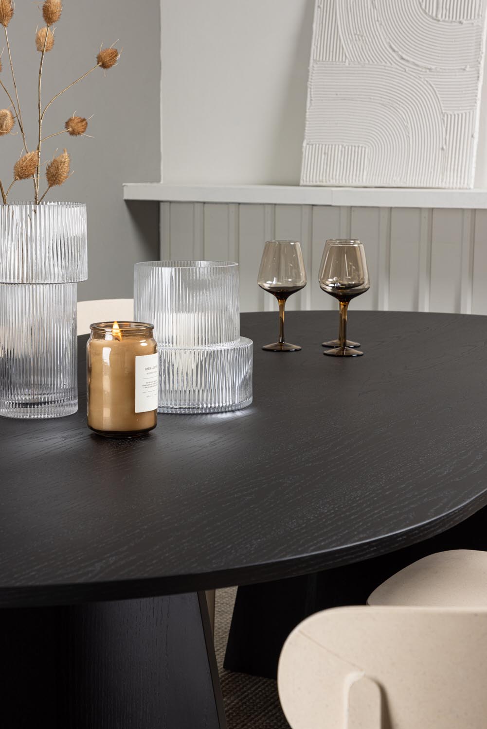 Bootcut Oval Esstisch + 6 x Åstol Esszimmerstuhl in  präsentiert im Onlineshop von KAQTU Design AG. Esszimmerset ist von Venture Home