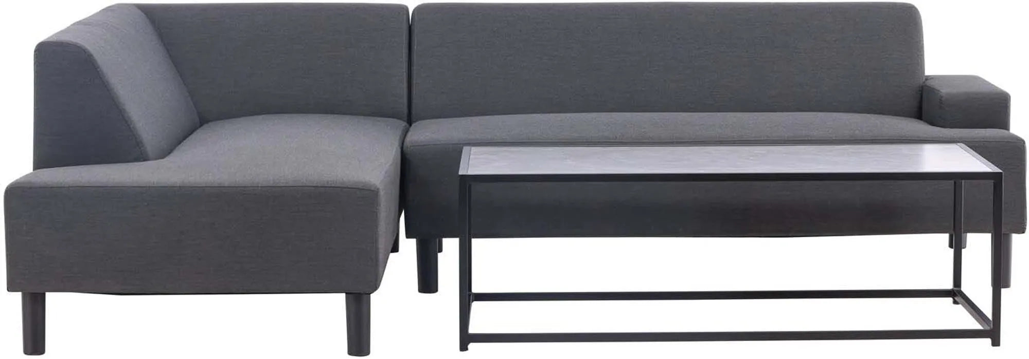 Stilvolles Mekka Sofa Outdoorset: Komfort, Eleganz, wetterfester Acrylstoff, schnell trocknender Schaum, ideal für Terrasse.