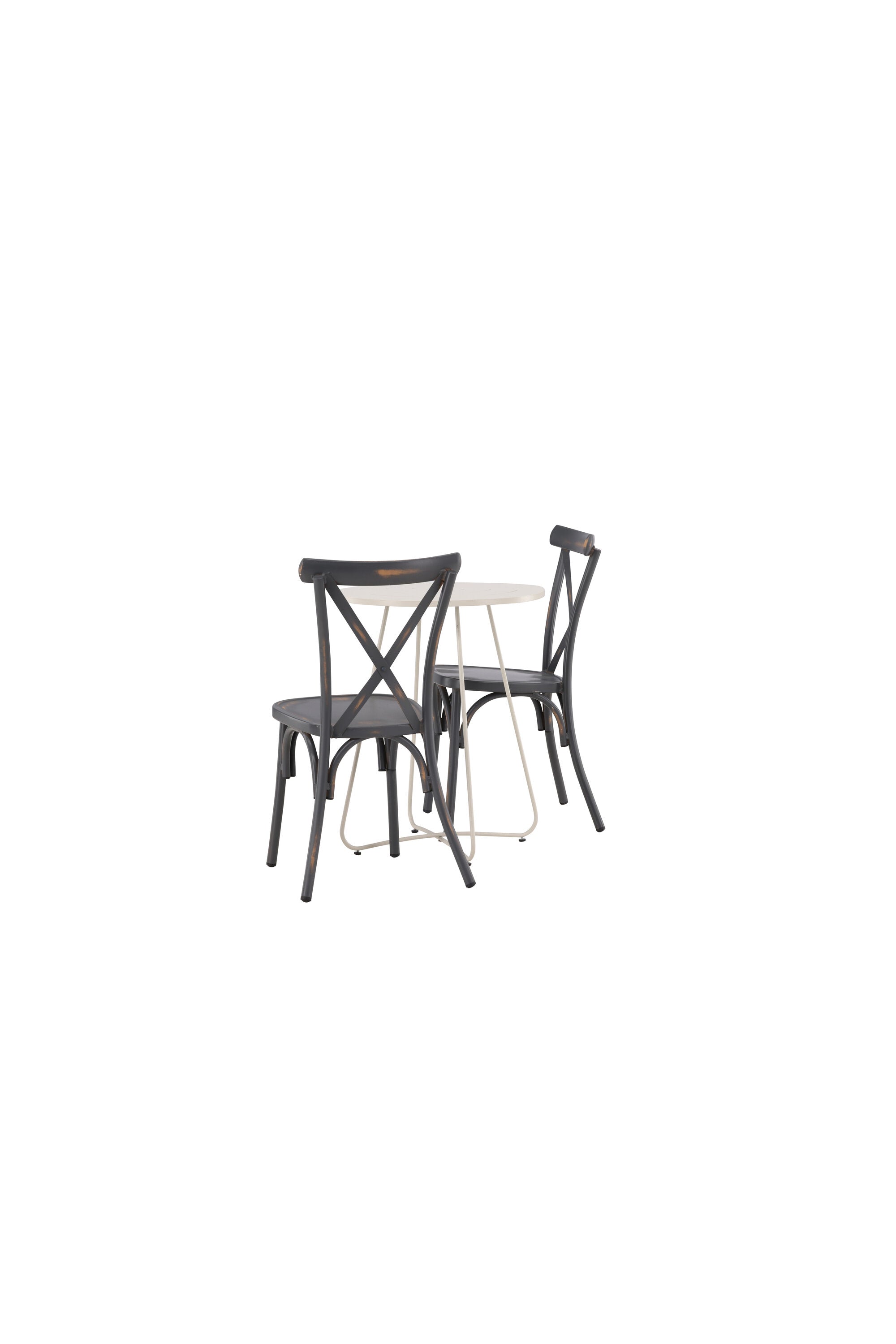 Bacong Outdoor-Tischset + Tablas ⌀60cm/2St. in Dunkelgrau präsentiert im Onlineshop von KAQTU Design AG. Gartentischset ist von Venture Home