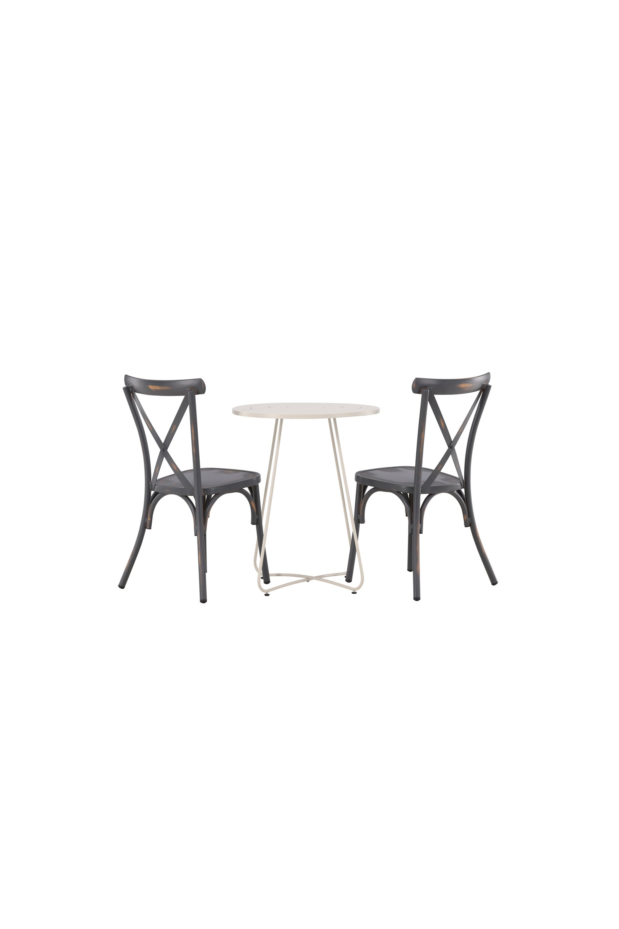 Bacong Outdoor-Tischset + Tablas ⌀60cm/2St. in Dunkelgrau präsentiert im Onlineshop von KAQTU Design AG. Gartentischset ist von Venture Home