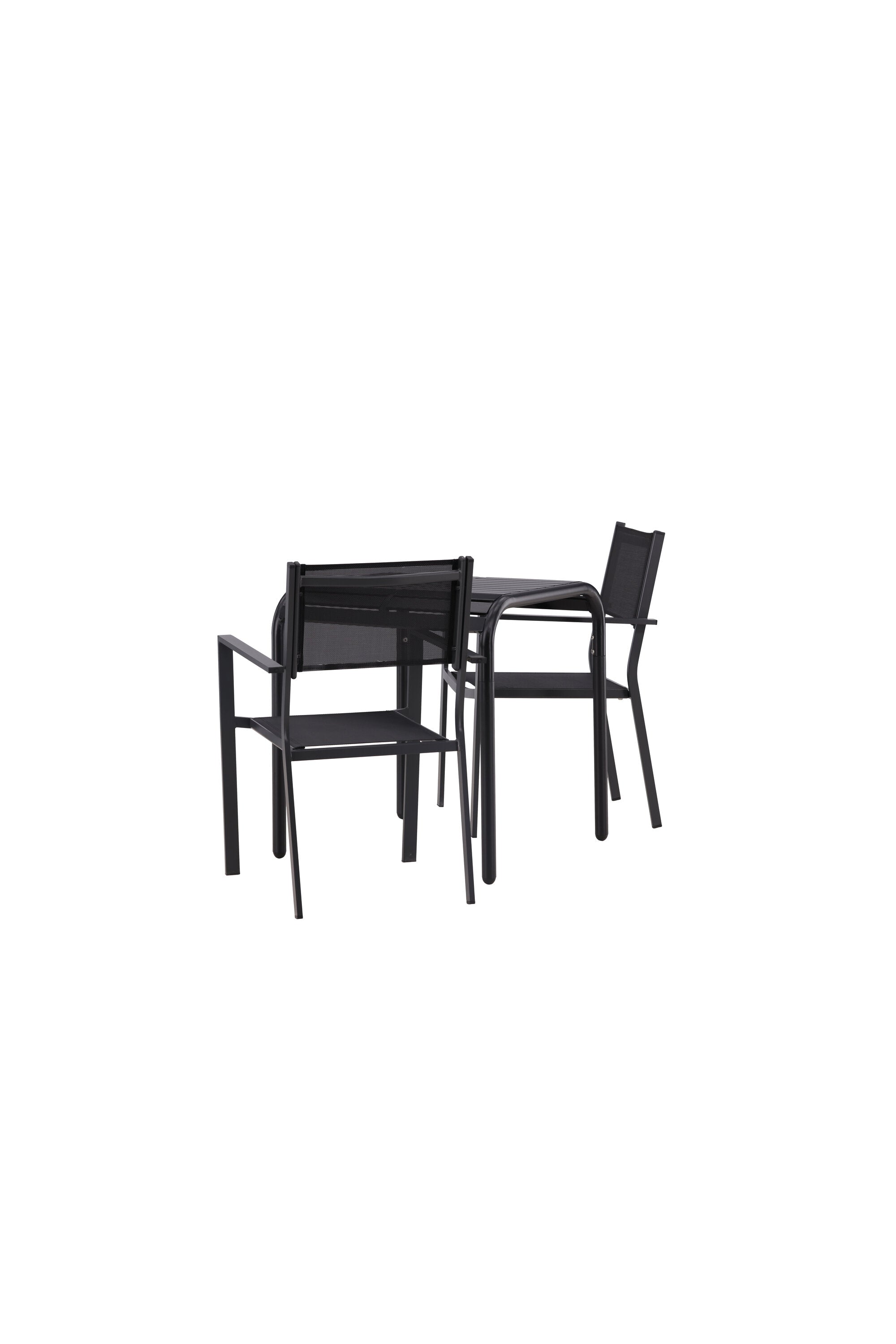 Borneo Outdoor-Tischset + Copacabana 70cm/2St. in Schwarz präsentiert im Onlineshop von KAQTU Design AG. Gartentischset ist von Venture Home