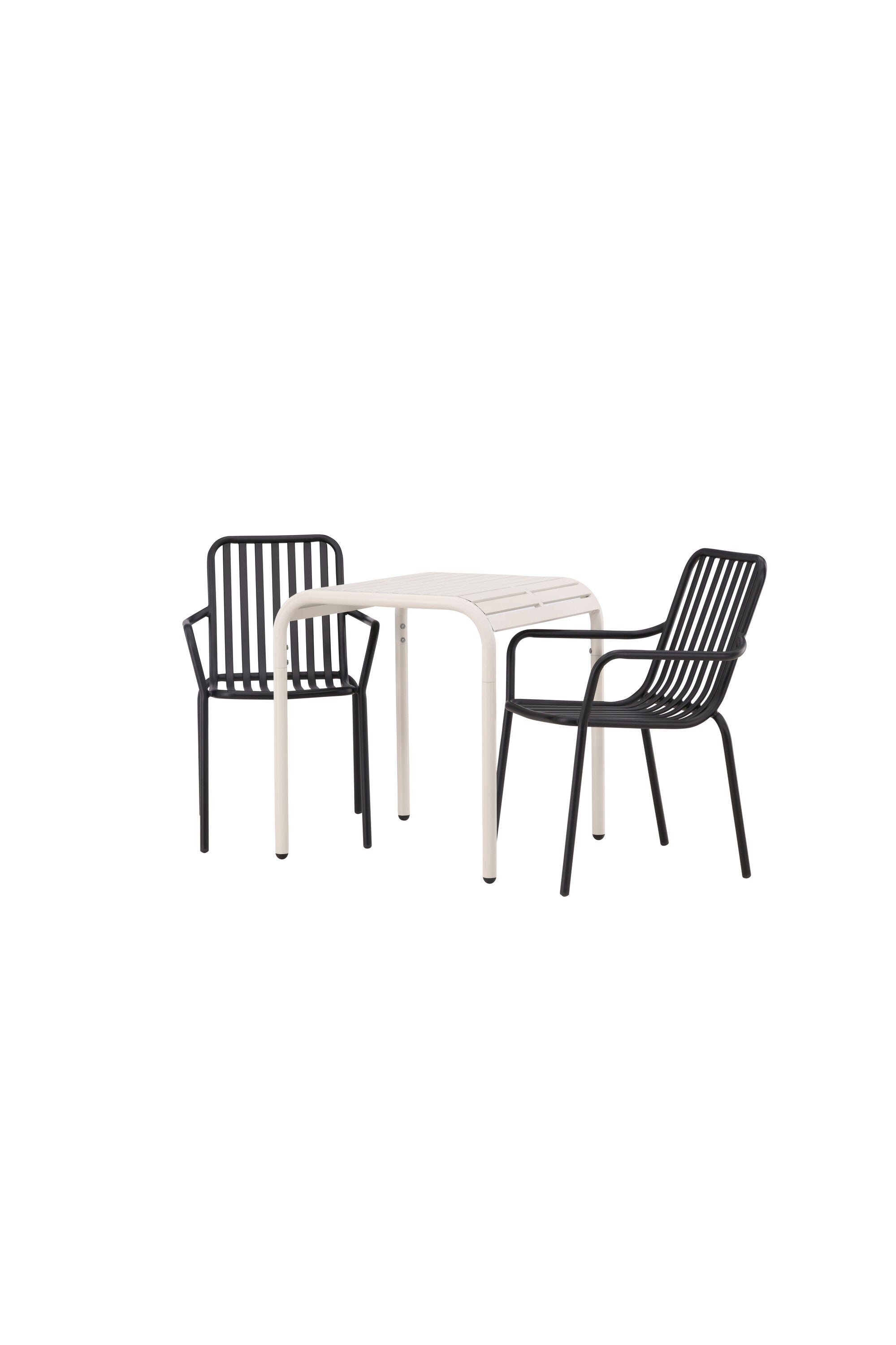 Borneo Outdoor-Tischset + Peking 70cm/2St. in Beige / Schwarz präsentiert im Onlineshop von KAQTU Design AG. Gartentischset ist von Venture Home