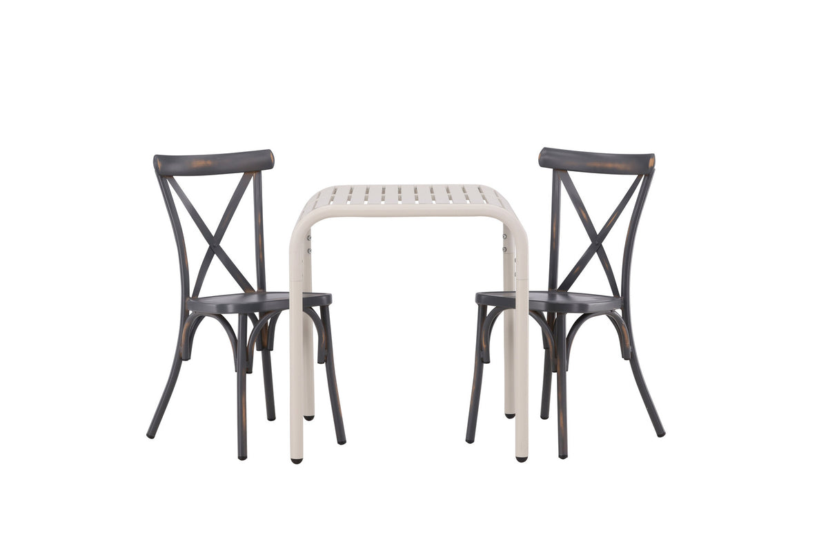 Borneo Outdoor-Tischset + Tablas 70cm/2St. in Beige präsentiert im Onlineshop von KAQTU Design AG. Gartentischset ist von Venture Home