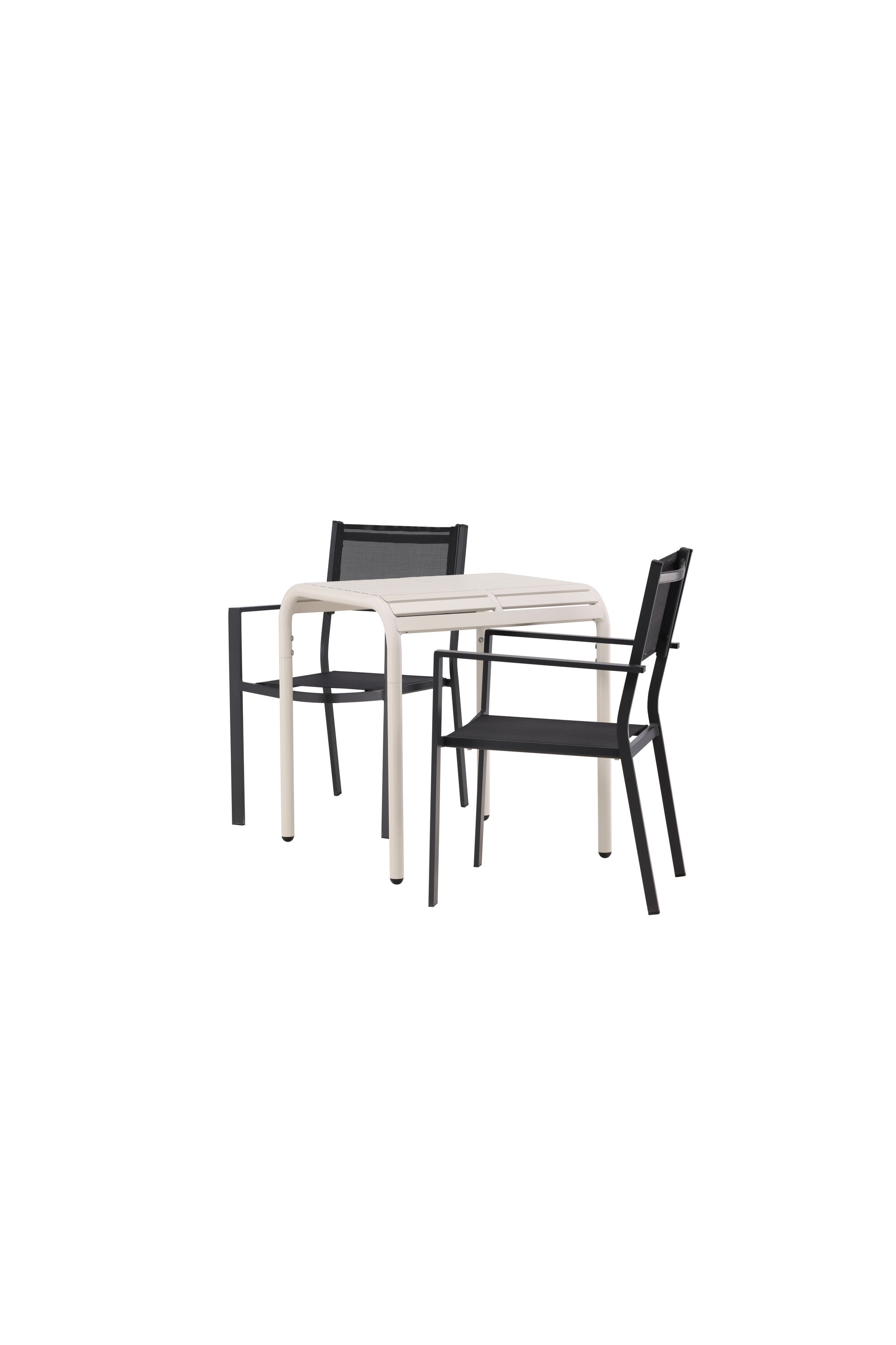 Borneo Outdoor-Tischset + Copacabana 70cm/2St. in Beige / Schwarz präsentiert im Onlineshop von KAQTU Design AG. Gartentischset ist von Venture Home