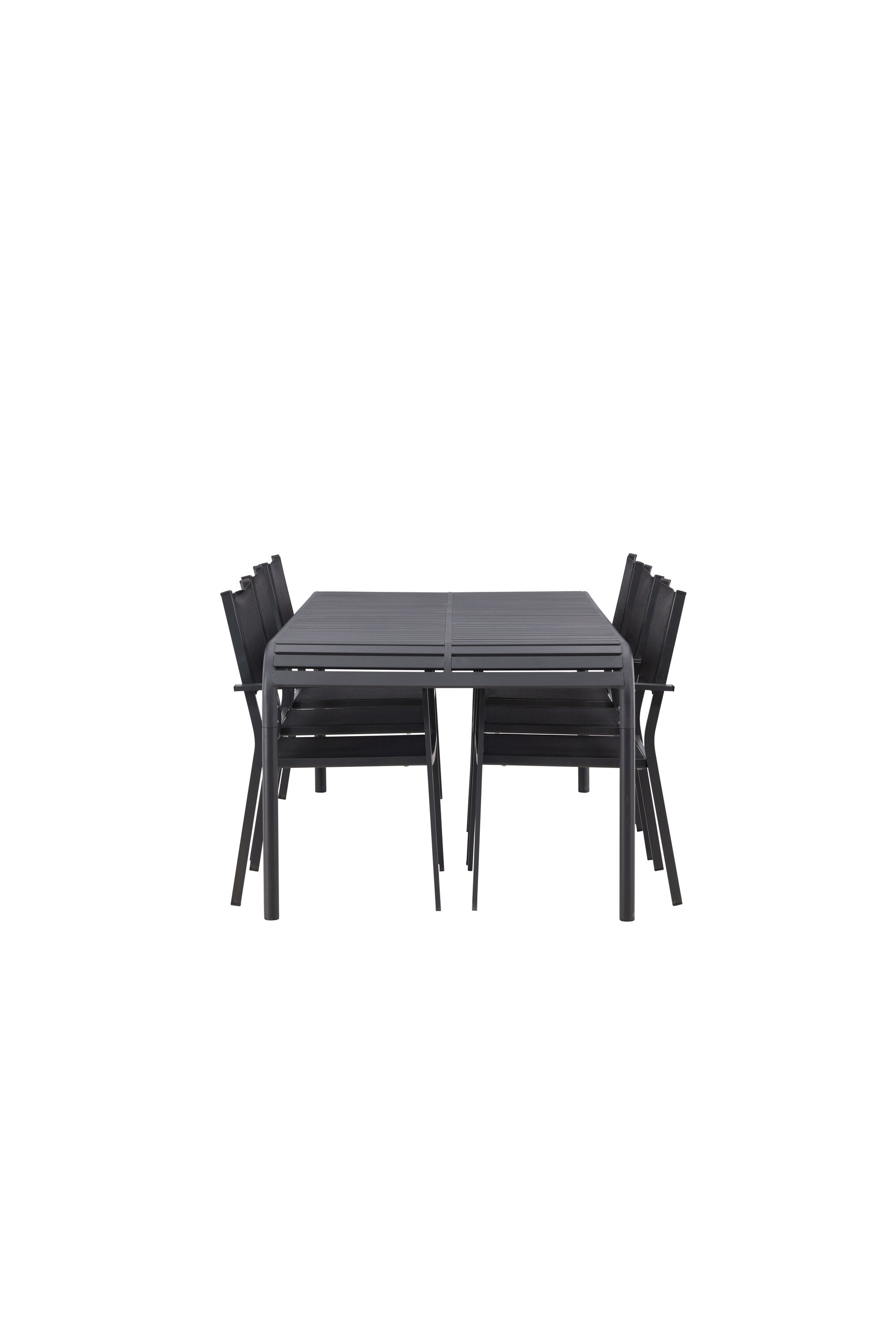Borneo Outdoor-Tischset + Copacabana 200cm/6St. in Schwarz präsentiert im Onlineshop von KAQTU Design AG. Gartentischset ist von Venture Home