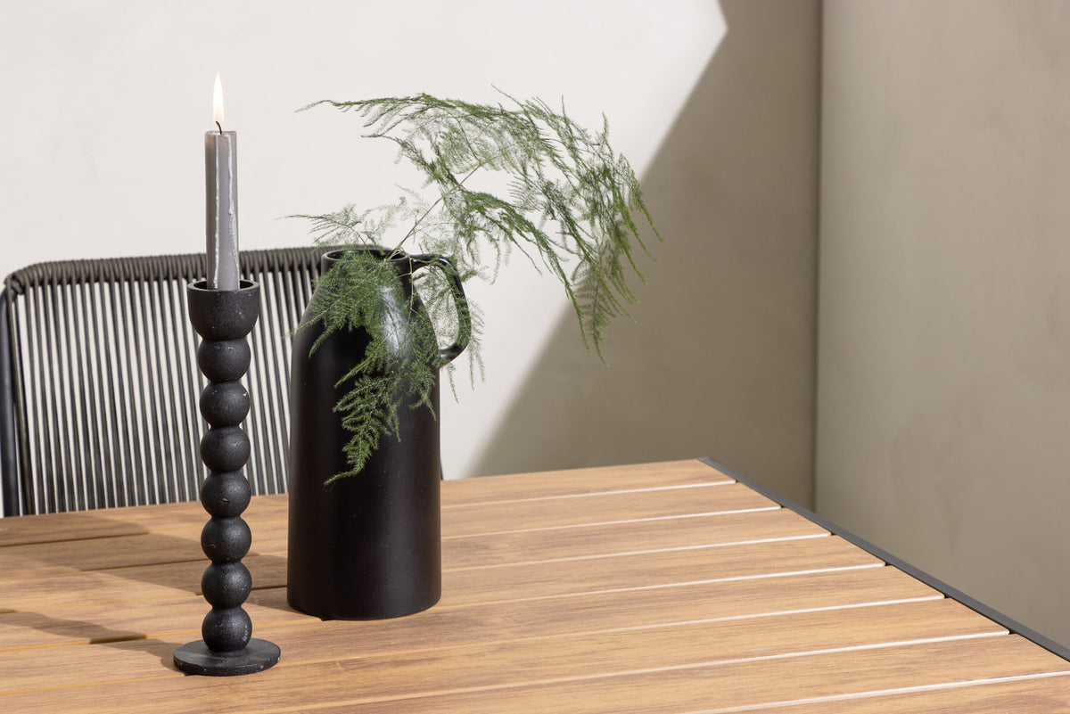 Break Outdoor-Tischset + Bois 150cm/4St. in Schwarz, Dunkelgrau präsentiert im Onlineshop von KAQTU Design AG. Gartentischset ist von Venture Home