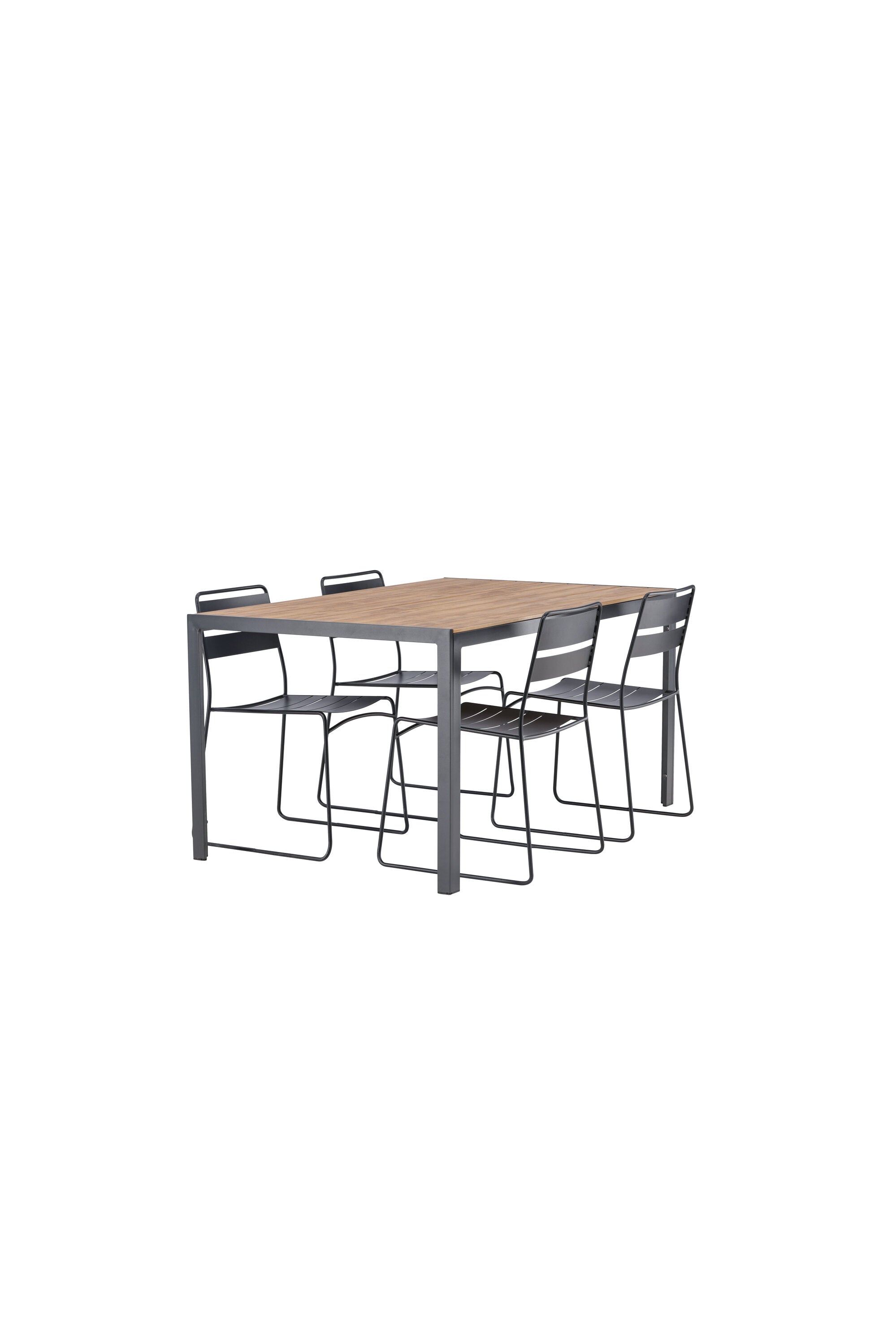 Break Outdoor-Tischset + Lina 150cm/4St. in Schwarz präsentiert im Onlineshop von KAQTU Design AG. Gartentischset ist von Venture Home