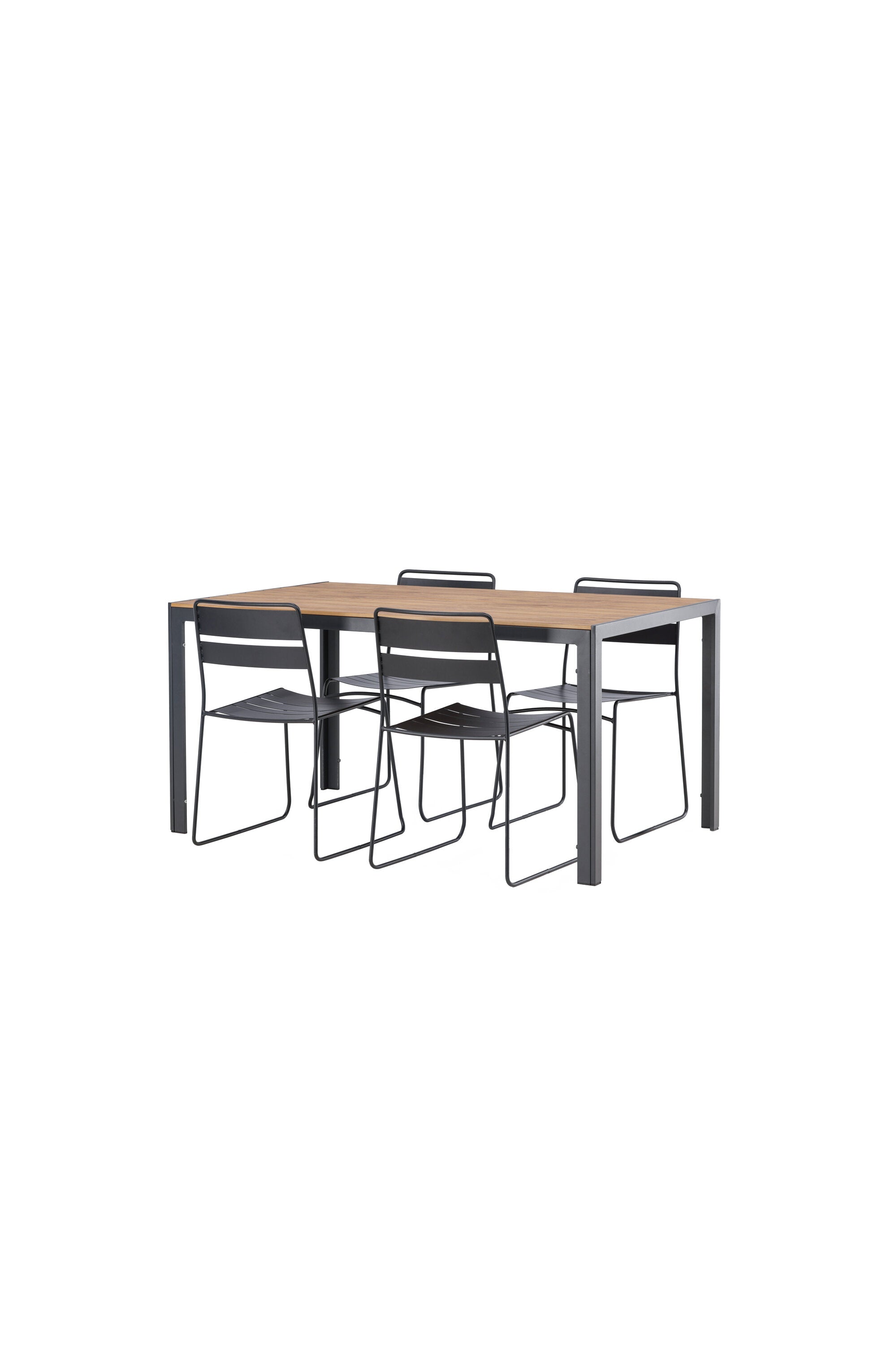 Break Outdoor-Tischset + Lina 150cm/4St. in Schwarz präsentiert im Onlineshop von KAQTU Design AG. Gartentischset ist von Venture Home
