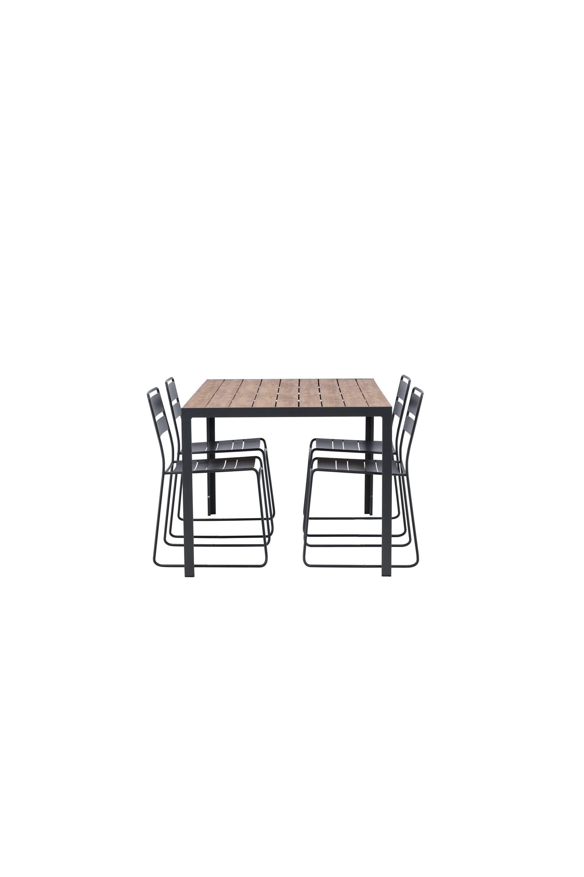 Break Outdoor-Tischset + Lina 150cm/4St. in Schwarz präsentiert im Onlineshop von KAQTU Design AG. Gartentischset ist von Venture Home