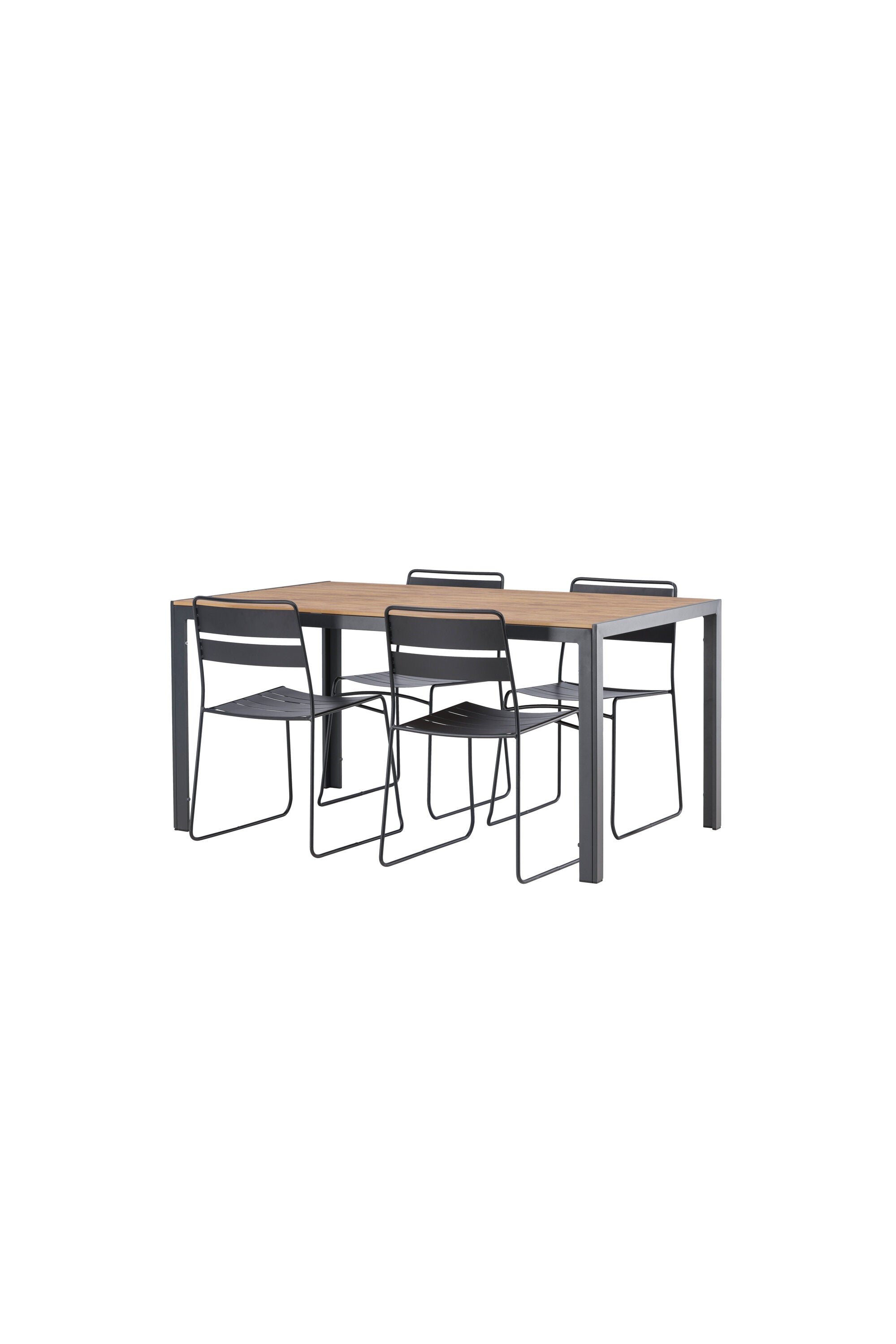 Break Outdoor-Tischset + Lina 150cm/4St. in Schwarz präsentiert im Onlineshop von KAQTU Design AG. Gartentischset ist von Venture Home
