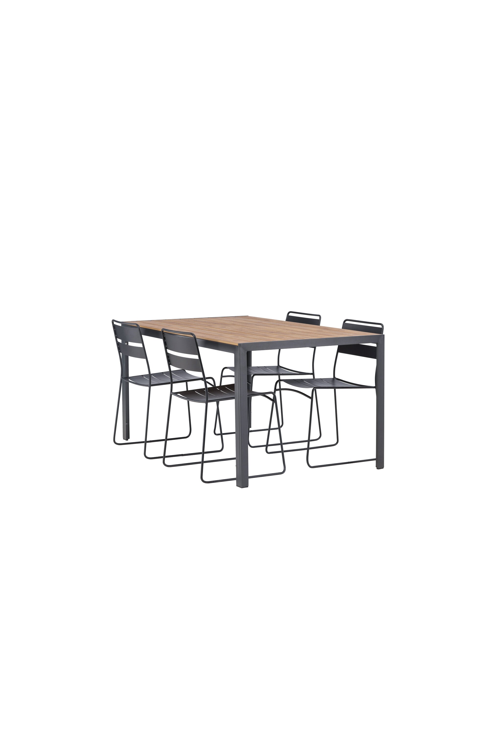 Break Outdoor-Tischset + Lina 150cm/4St. in Schwarz präsentiert im Onlineshop von KAQTU Design AG. Gartentischset ist von Venture Home