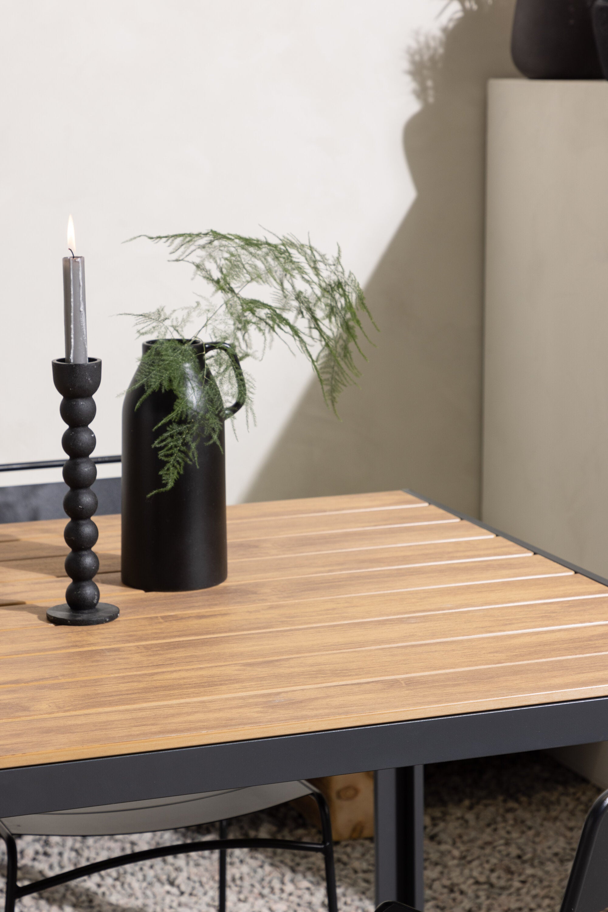 Break Outdoor-Tischset + Lina 150cm/4St. in Schwarz präsentiert im Onlineshop von KAQTU Design AG. Gartentischset ist von Venture Home