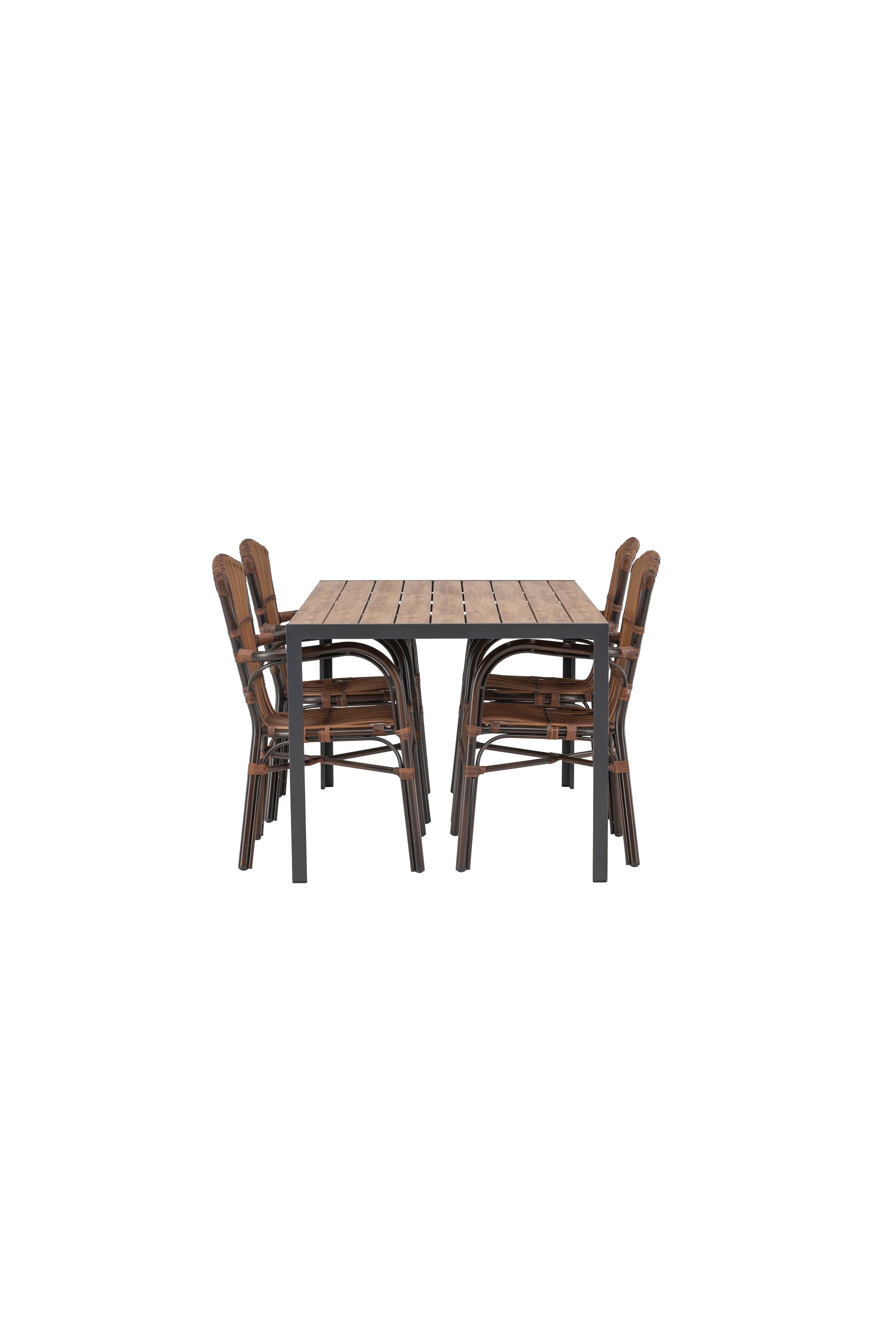 Break Outdoor-Tischset + Galera 150cm/4St. in Braun präsentiert im Onlineshop von KAQTU Design AG. Gartentischset ist von Venture Home