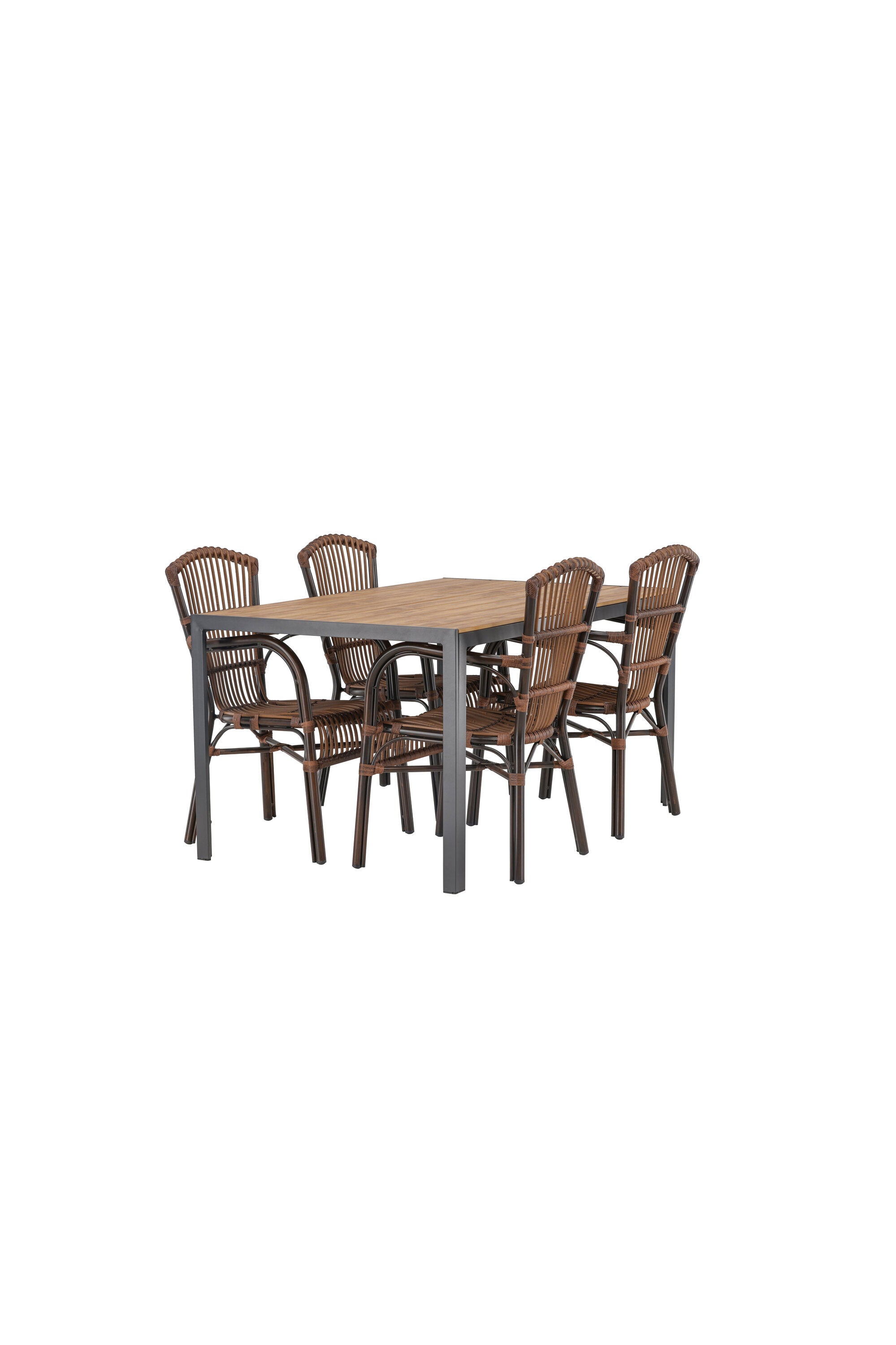 Break Outdoor-Tischset + Galera 150cm/4St. in Braun präsentiert im Onlineshop von KAQTU Design AG. Gartentischset ist von Venture Home