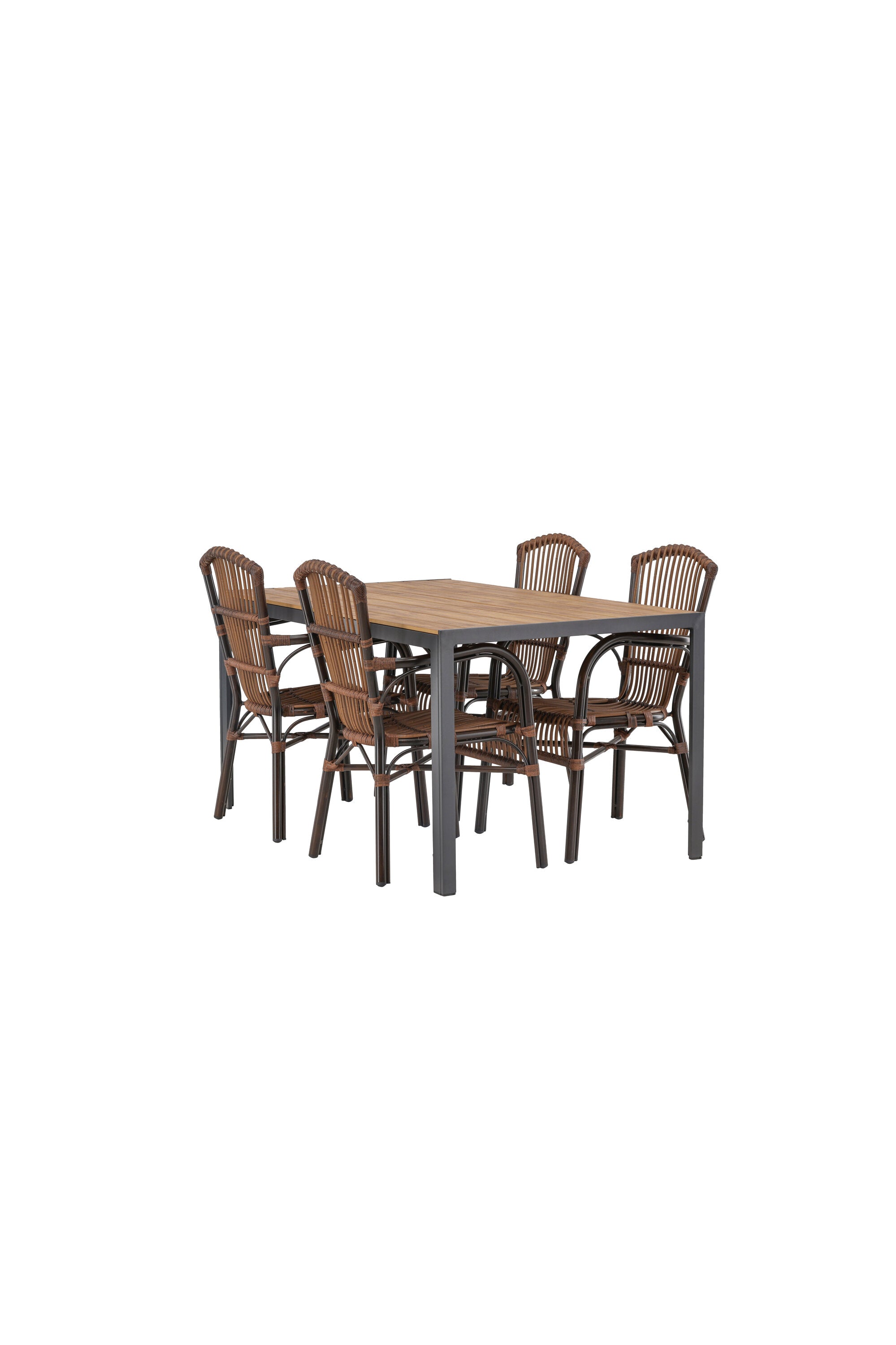 Break Outdoor-Tischset + Galera 150cm/4St. in Braun präsentiert im Onlineshop von KAQTU Design AG. Gartentischset ist von Venture Home