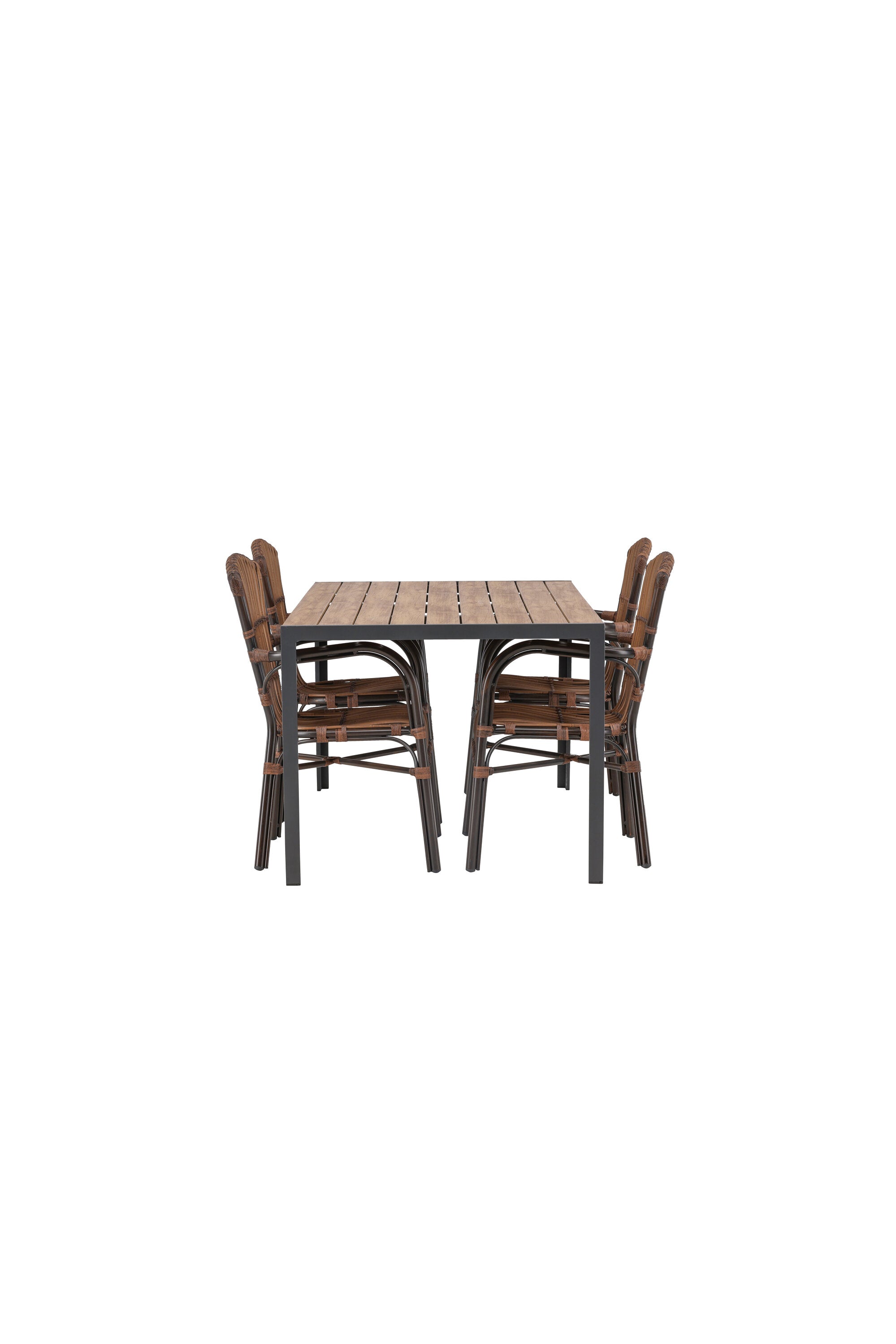 Break Outdoor-Tischset + Galera 150cm/4St. in Braun präsentiert im Onlineshop von KAQTU Design AG. Gartentischset ist von Venture Home