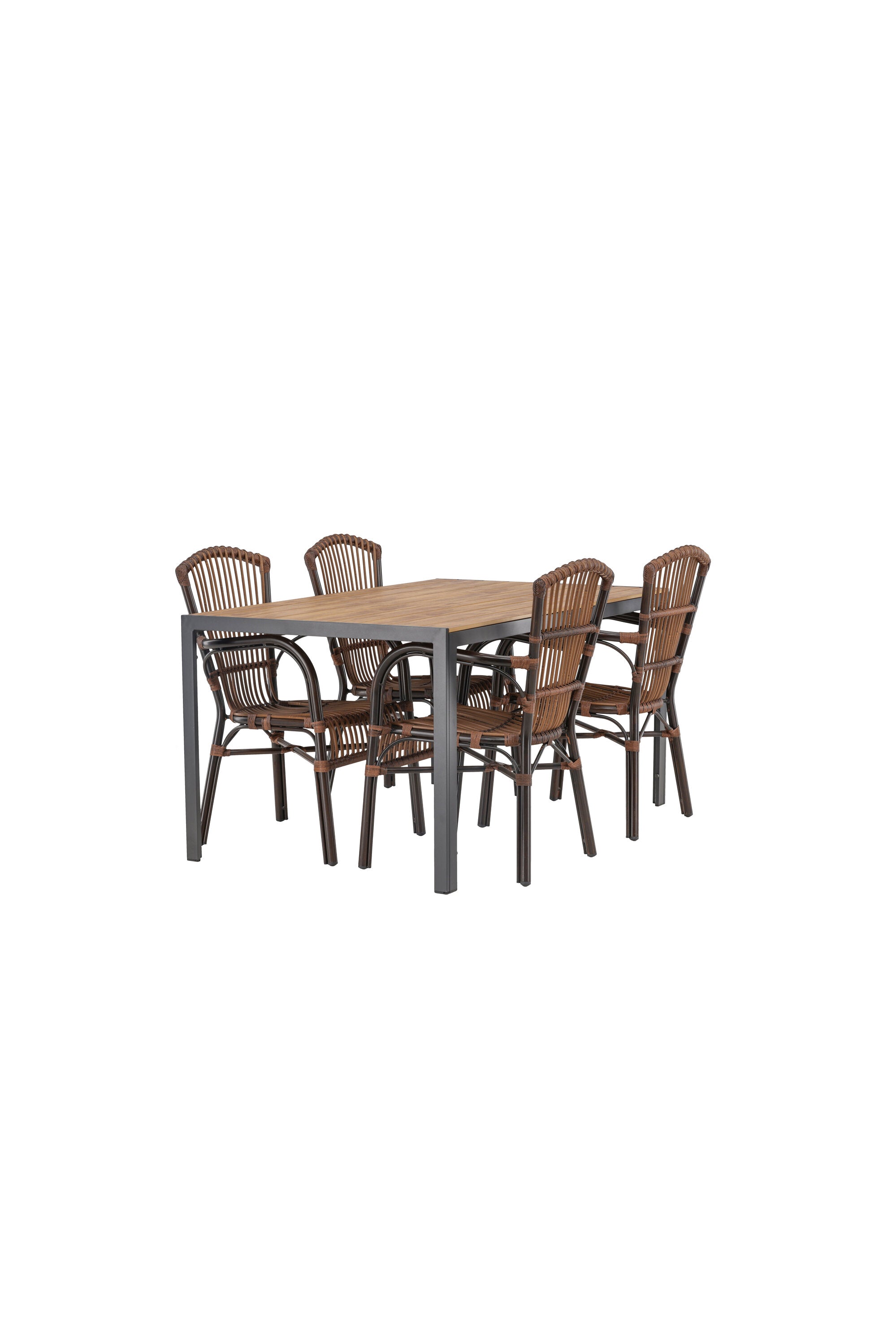 Break Outdoor-Tischset + Galera 150cm/4St. in Braun präsentiert im Onlineshop von KAQTU Design AG. Gartentischset ist von Venture Home