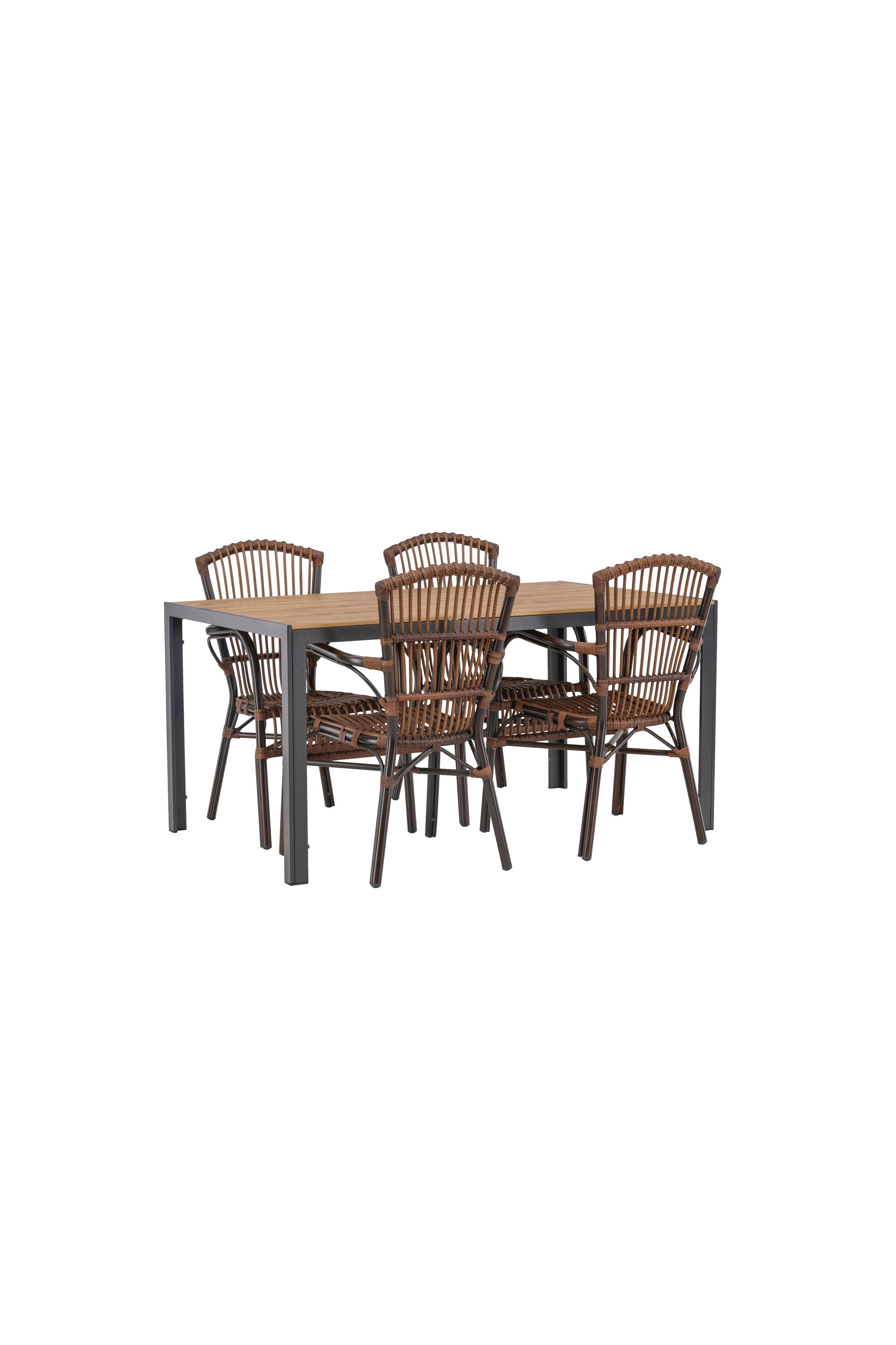 Break Outdoor-Tischset + Galera 150cm/4St. in Braun präsentiert im Onlineshop von KAQTU Design AG. Gartentischset ist von Venture Home
