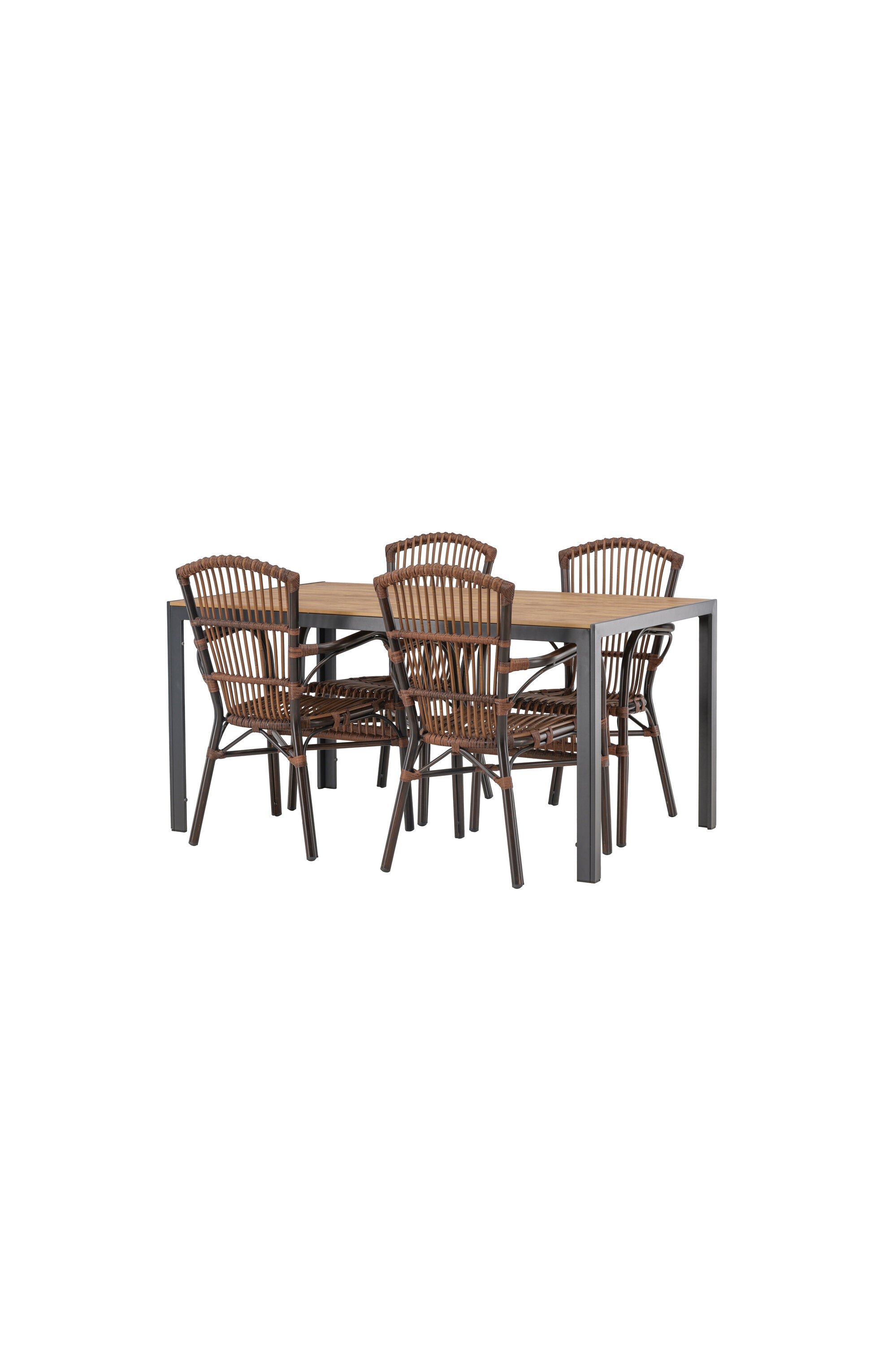 Break Outdoor-Tischset + Galera 150cm/4St. in Braun präsentiert im Onlineshop von KAQTU Design AG. Gartentischset ist von Venture Home